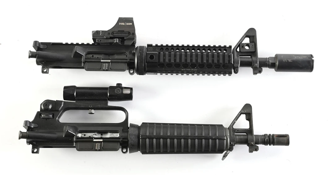 LOT OF 2: QUALITY SHORT BARREL AR-15 UPPERS.