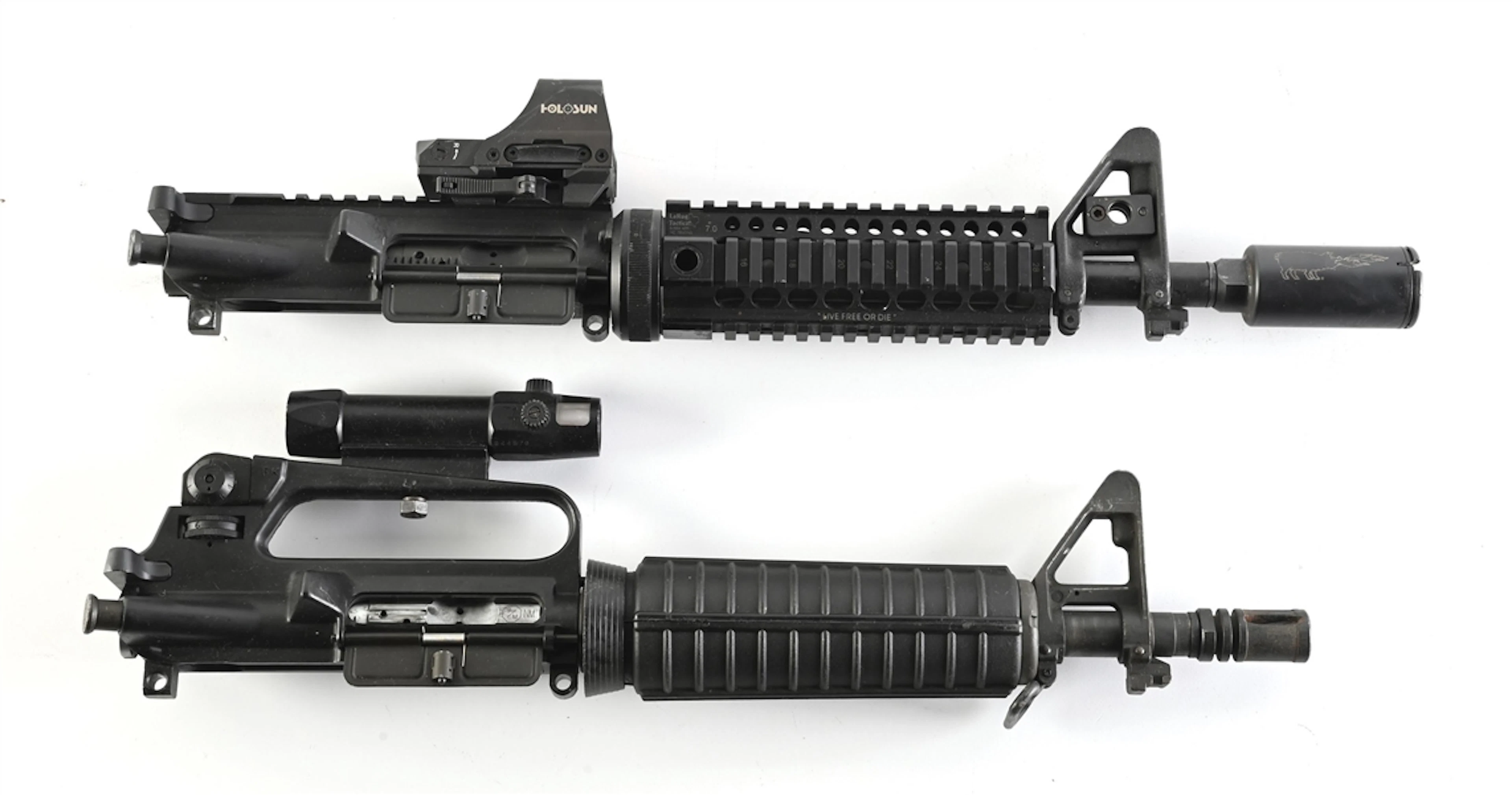 LOT OF 2: QUALITY SHORT BARREL AR-15 UPPERS.