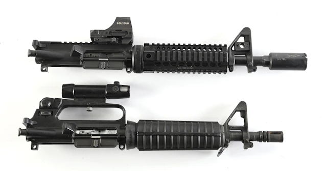 LOT OF 2: QUALITY SHORT BARREL AR-15 UPPERS.