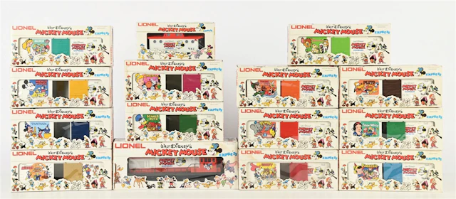 LOT OF 15: LIONEL WALT DISNEY'S MICKEY MOUSE EXPRESS U 36B DIESEL
