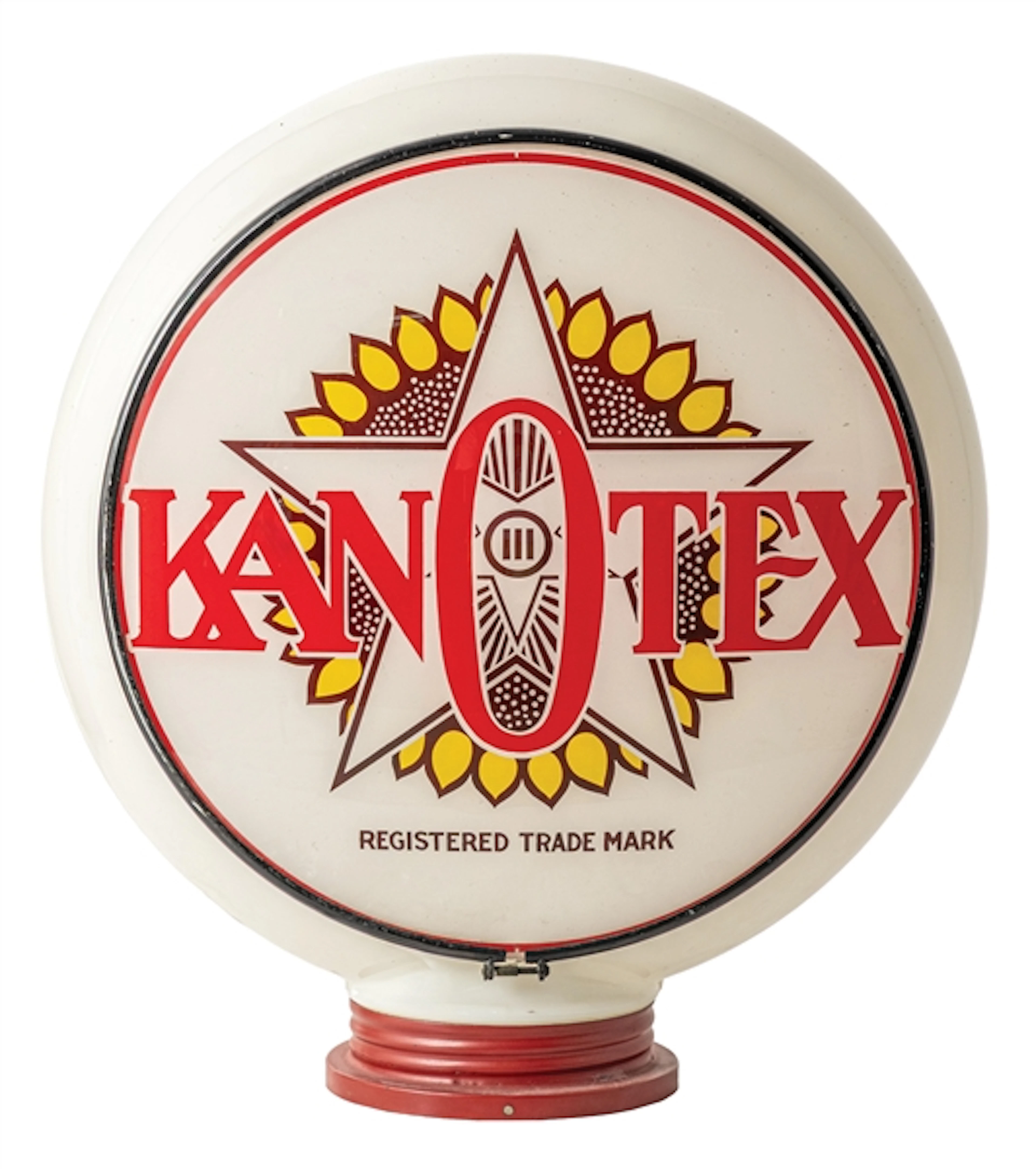 KANOTEX GASOLINE COMPLETE 13.25" GLOBE ON SCREW BASE GILL BODY.