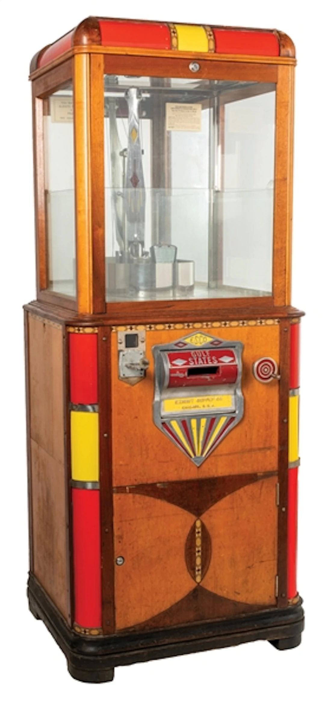 5¢ EXHIBIT SUPPLY CO. SUNBURST DIGGER CLAW MACHINE