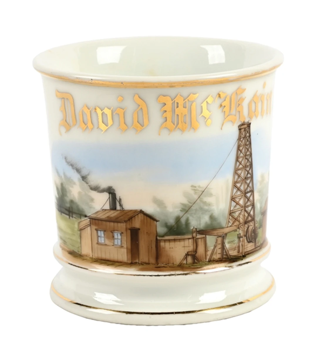 OIL RIG OPERATOR'S SHAVING MUG.