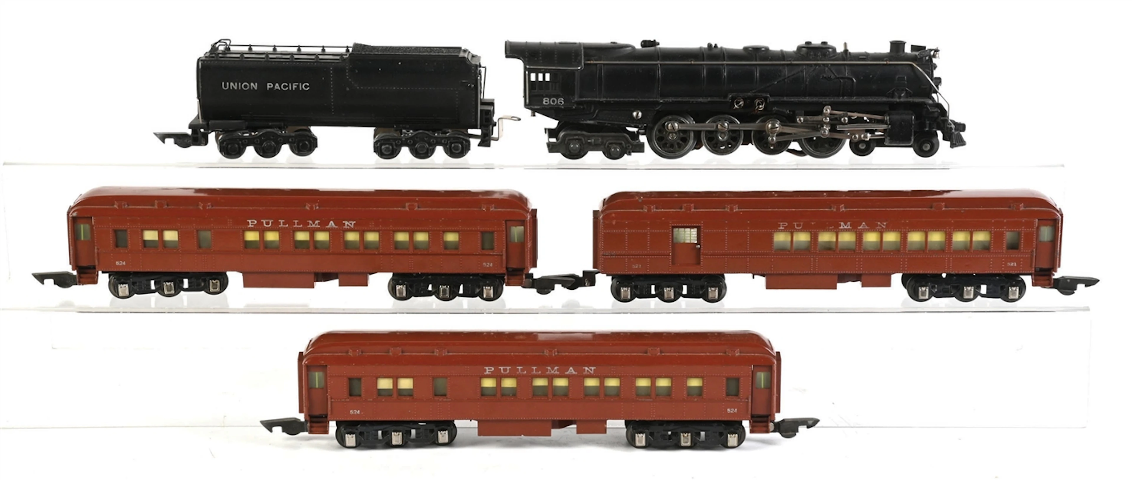 PRE-WAR AMERICAN FLYER O-GA. NO. 806 STEAM PASSENGER SET