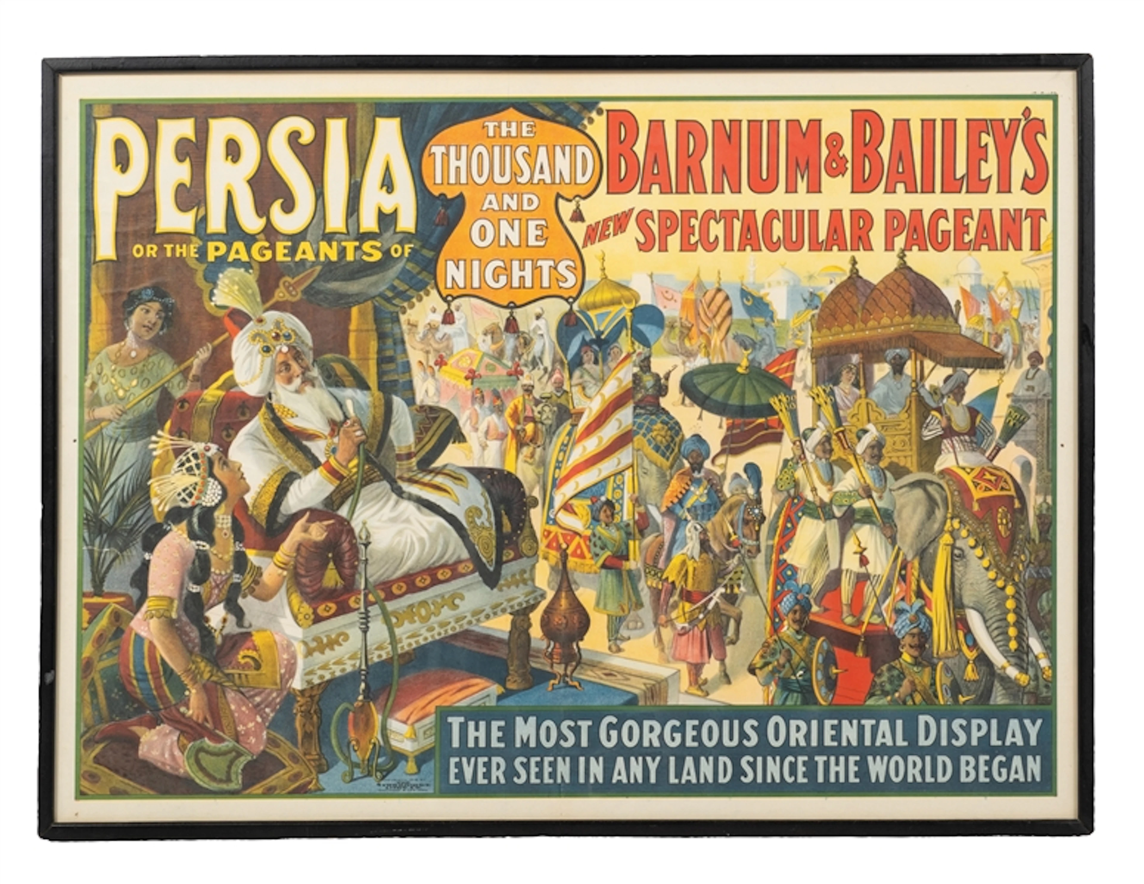 FRAMED BARNUM & BAILEY'S CIRCUS POSTER