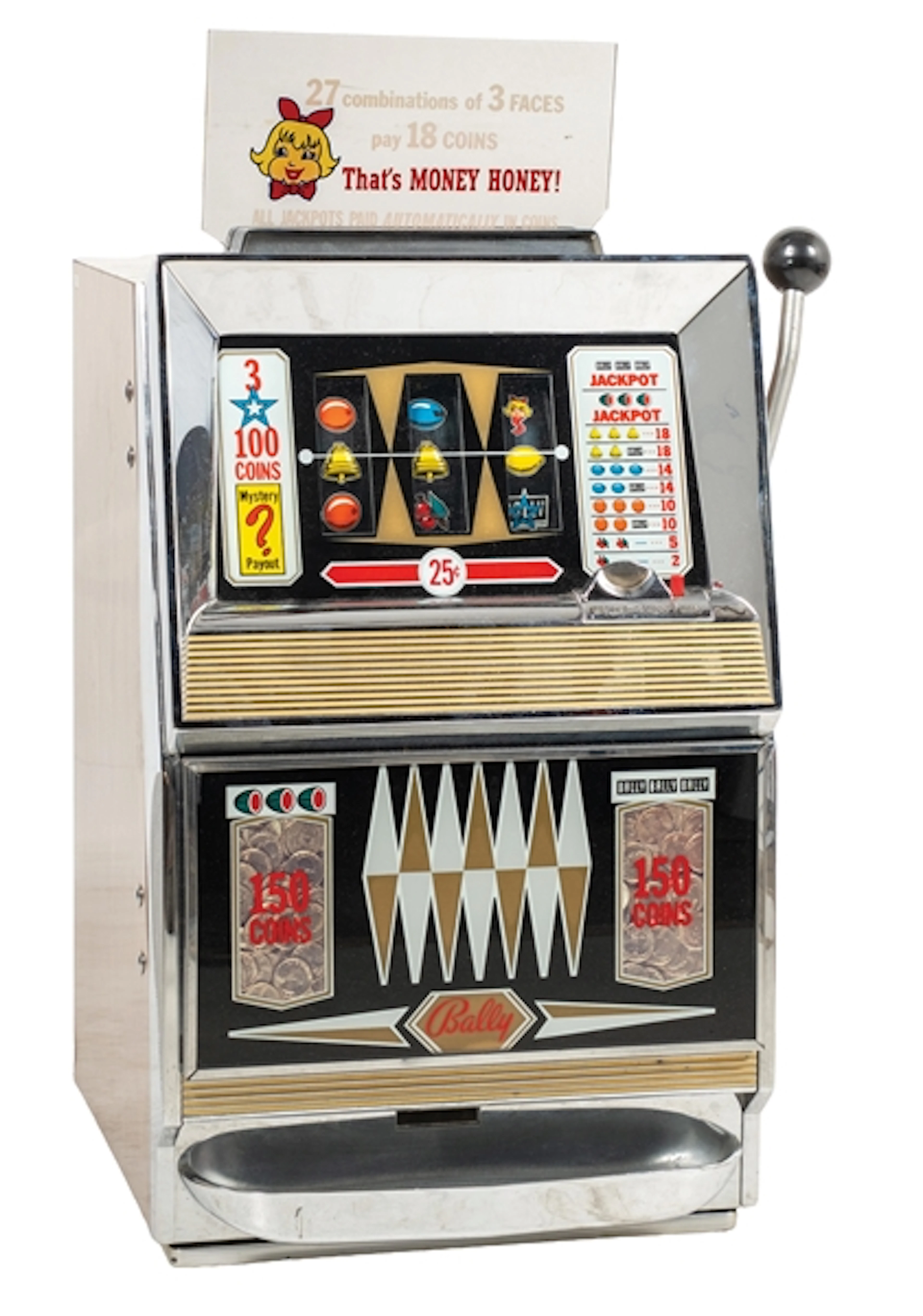 25¢ BALLY "MONEY HONEY" SLOT MACHINE