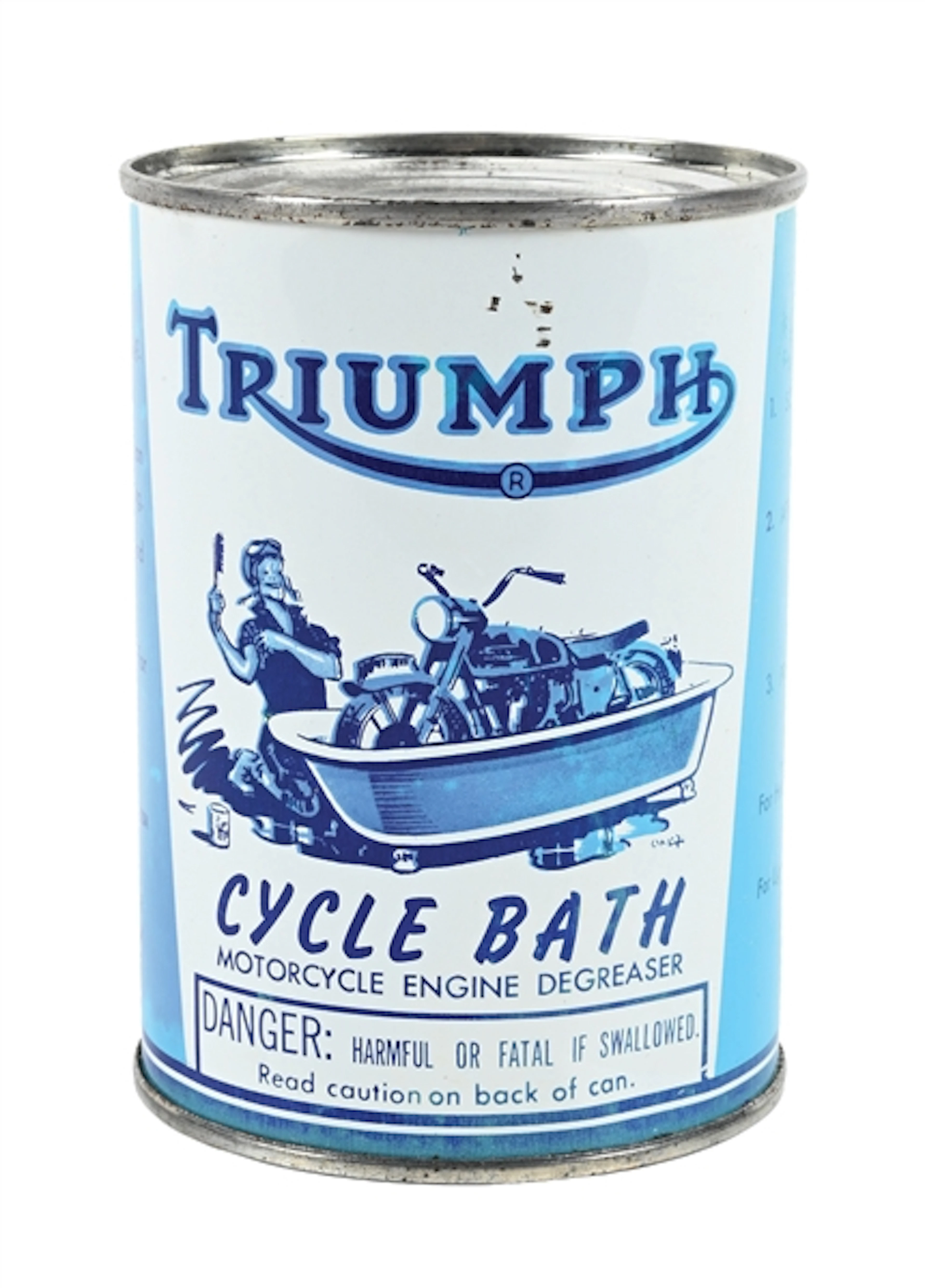 TRIUMPH CYCLE BATH MOTORCYCLE ENGINE DEGREASER 15 OZ. CAN
