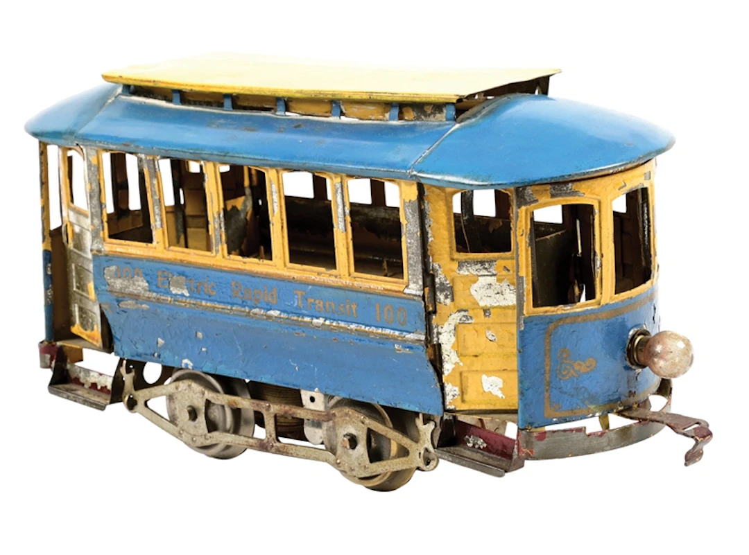 PRE-WAR LIONEL STANDARD GA. NO. 100 ELECTRIC RAPID TRANSIT TROLLEY