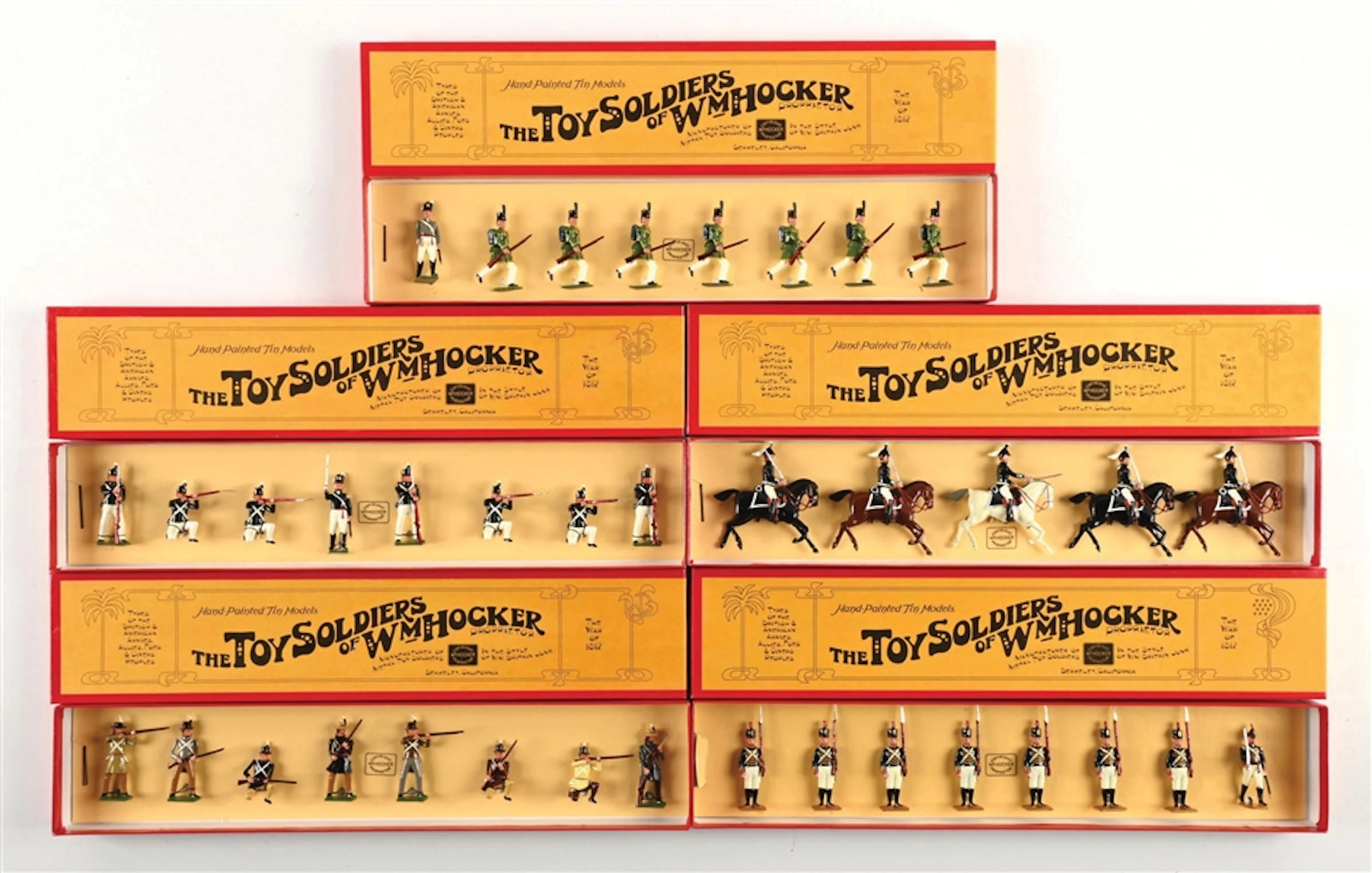 LOT OF 5: WM. HOCKER THE WAR OF 1812 SETS IN BOXES