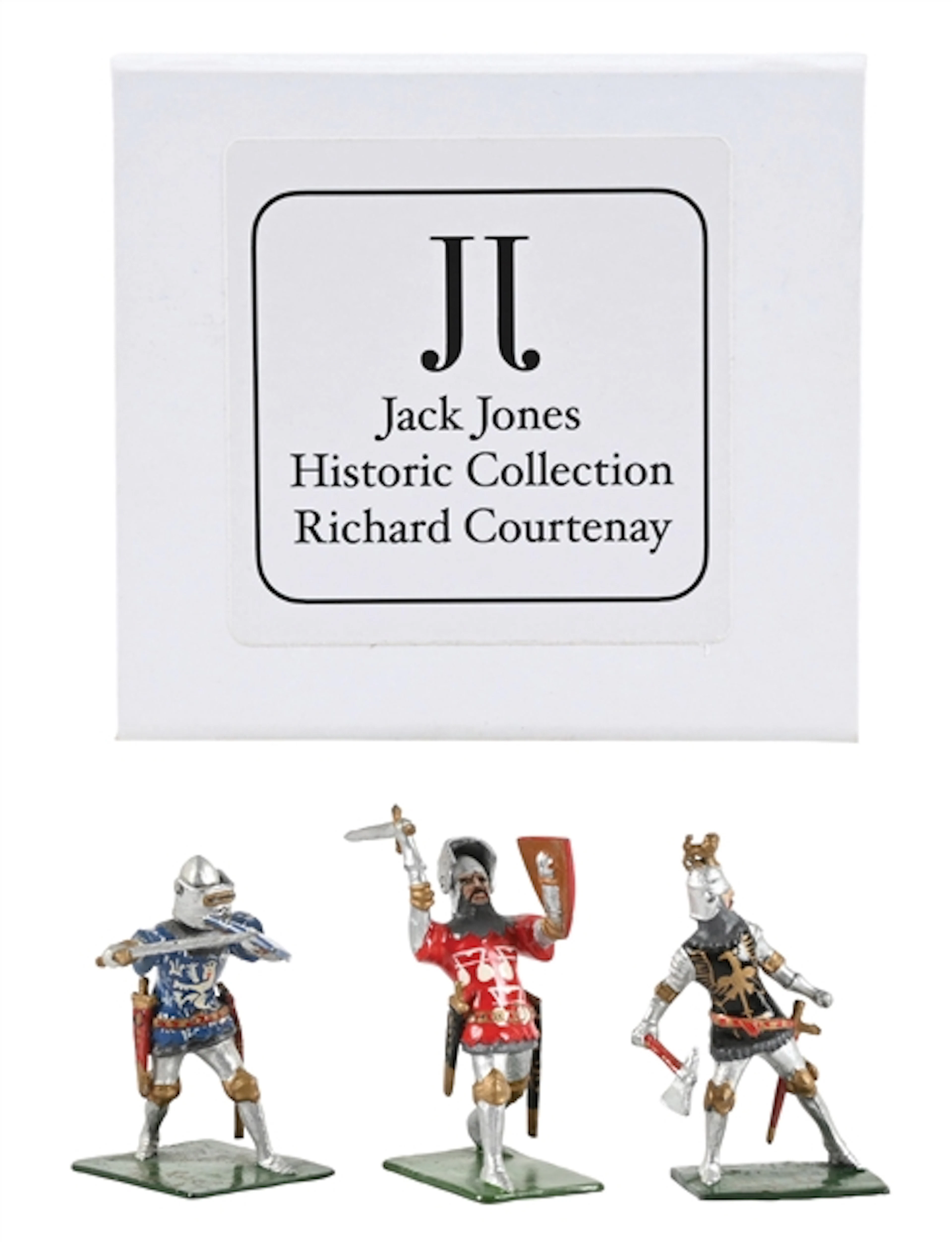LOT OF 3: RICHARD COURTENAY HERALDIC MINIATURE KNIGHTS