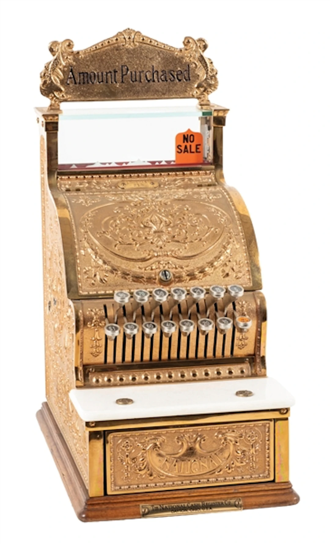 NATIONAL CASH REGISTER MODEL 313 IN ROSE BRASS