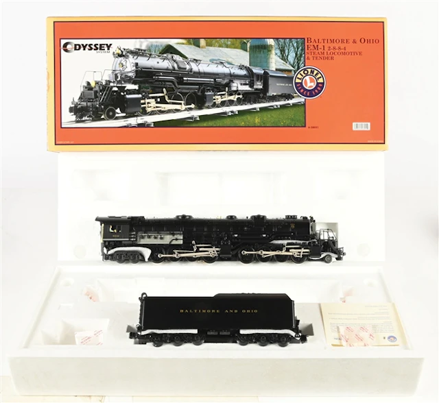 MODERN ERA LIONEL O-GA. NO. 6-28051 BALTIMORE & OHIO EM1 2-8-8-4 STEAM