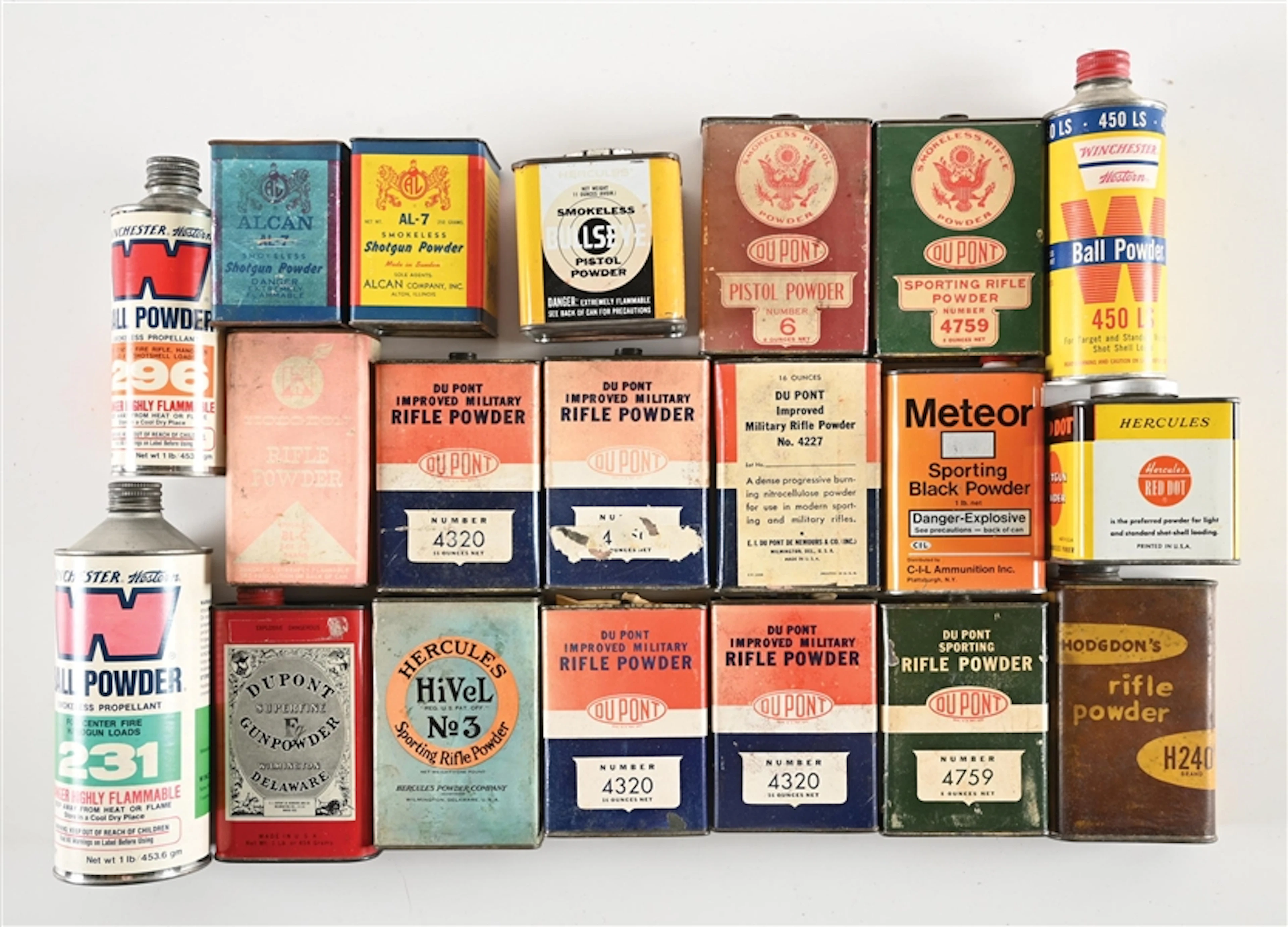 LARGE LOT (20) OF VINTAGE POWDER TINS.