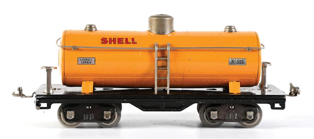 LIONEL STANDARD GA. NO. 515 SHELL TANK CAR