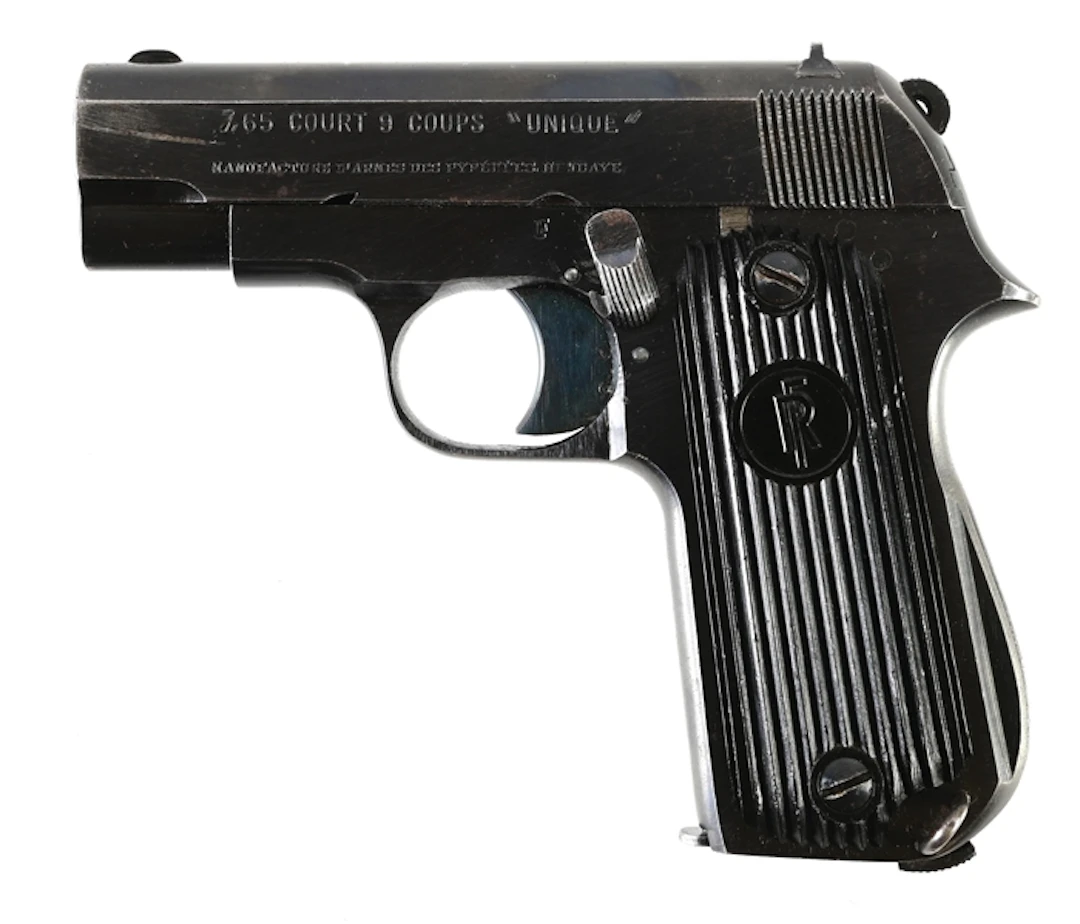 (C) FRENCH UNIQUE SEMI-AUTOMATIC PISTOL.