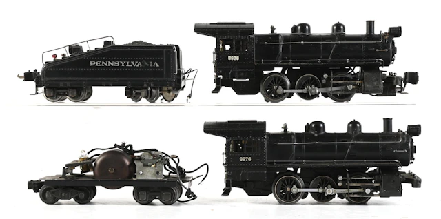 LOT OF 2: LIONEL SEMI-SCALE SWITCHERS NO. 227 & 232 W/ TENDERS