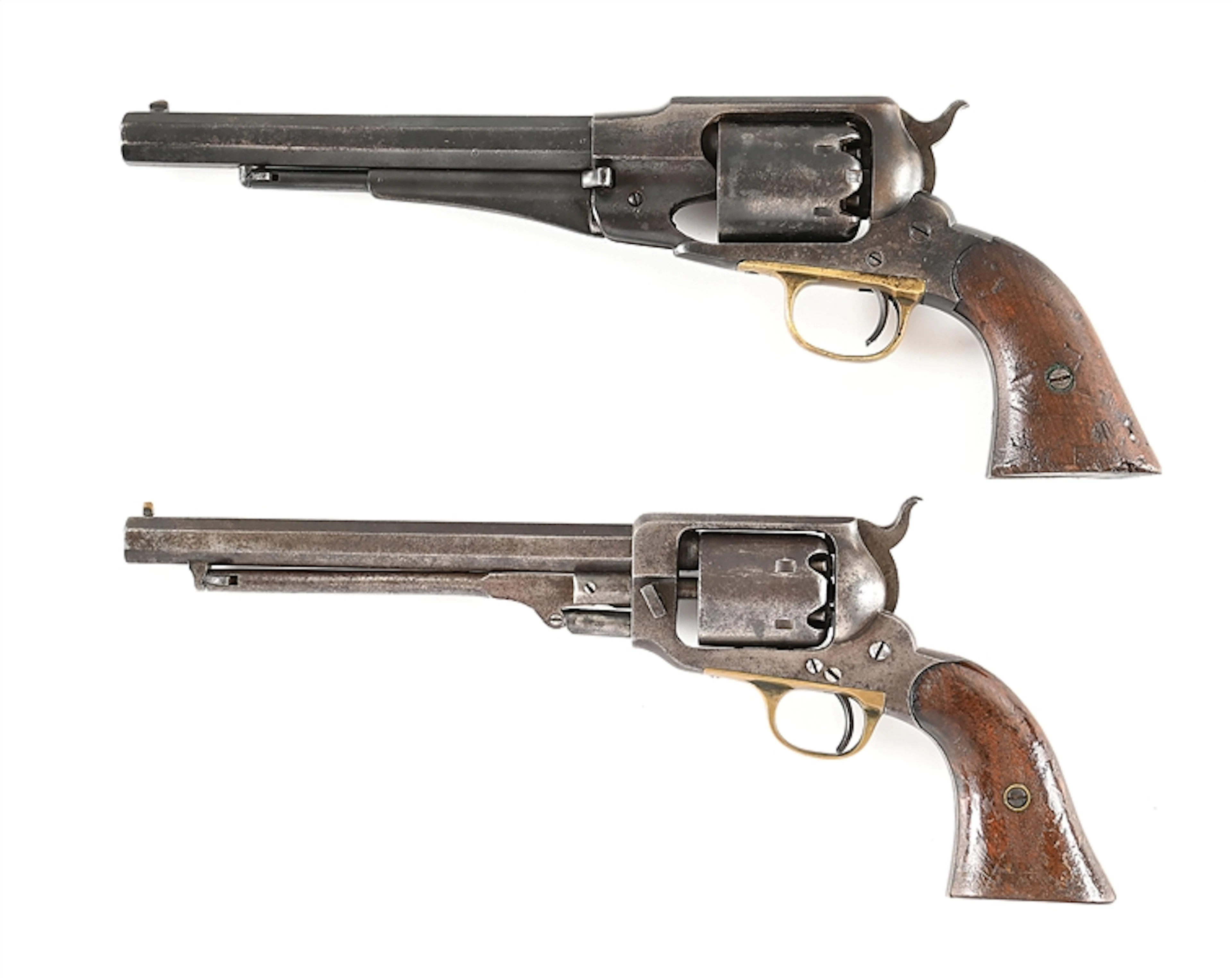 LOT OF 2: REMINGTON NEW MODEL 1858 ARMY AND WHITNEY NAVY PERCUSSION REVOLVERS.