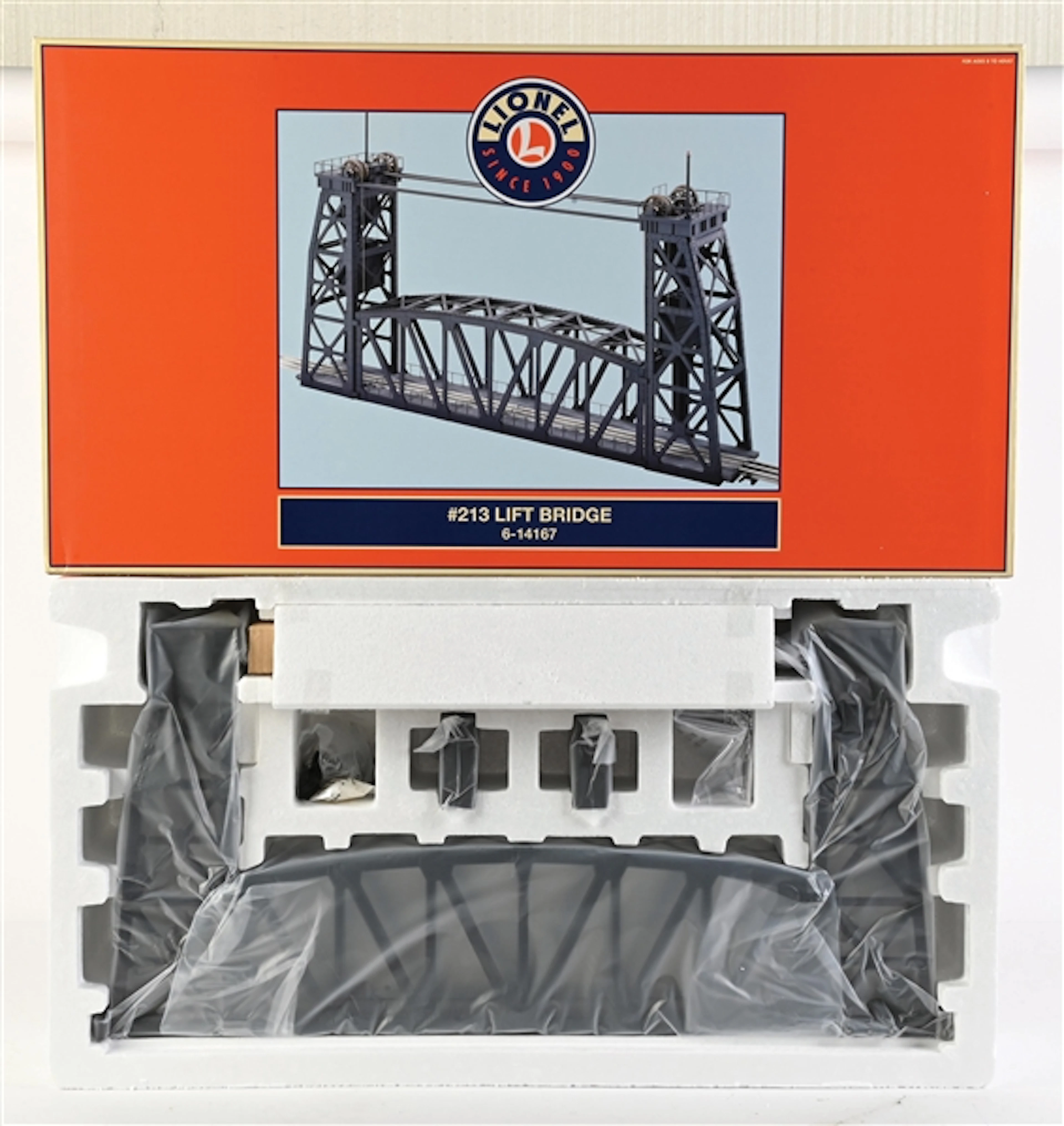 LIONEL O-GA. 6-14167 NO. 213 LIFT BRIDGE WITH ORIGINAL BOX