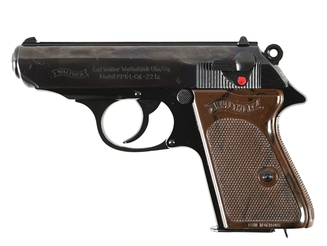 (C) INTERARMS GERMAN WALTHER PPK-L .22 SEMI-AUTOMATIC PISTOL WITH BOX.