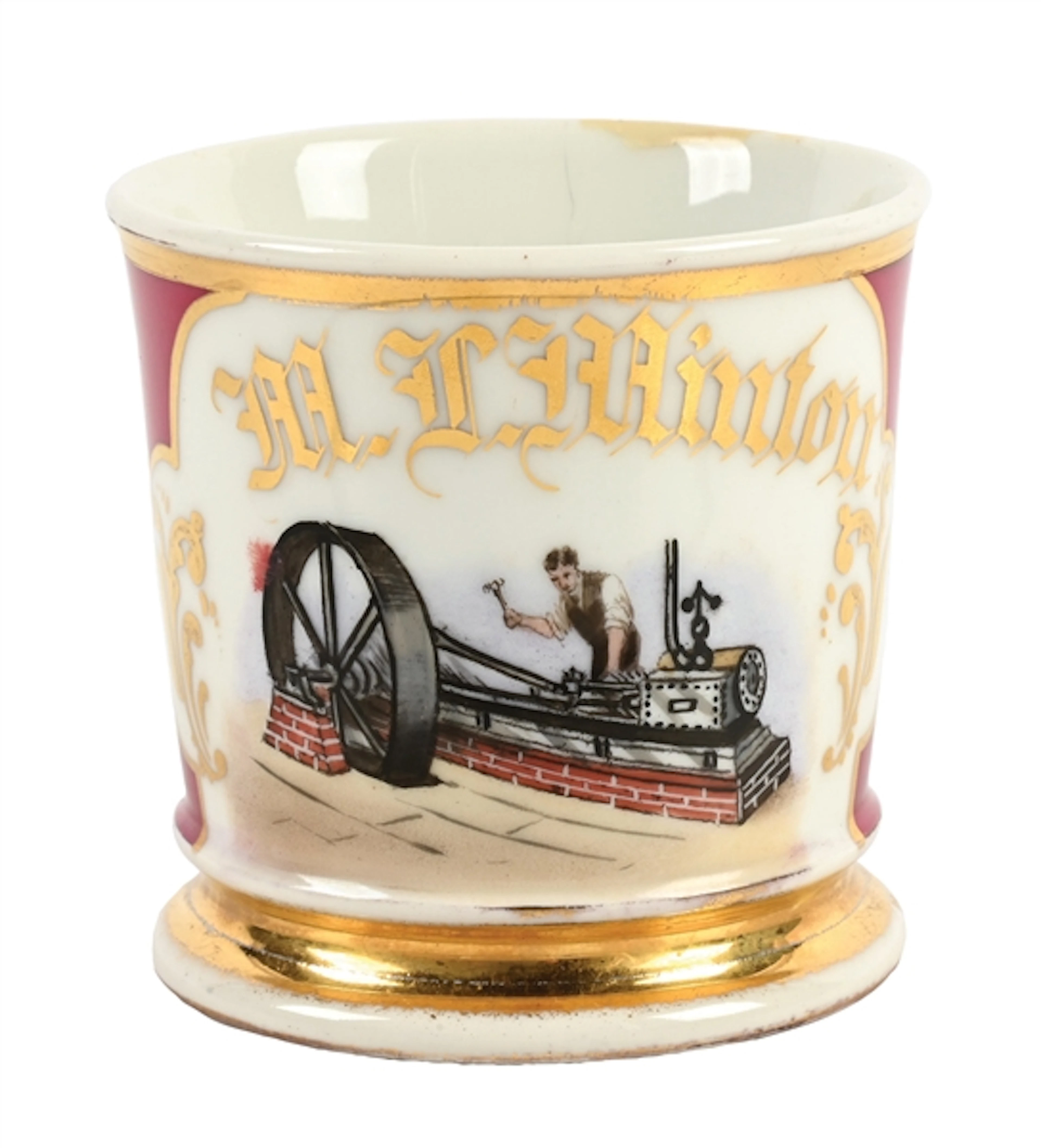 STEAM EQUIPMENT OPERATOR'S SHAVING MUG