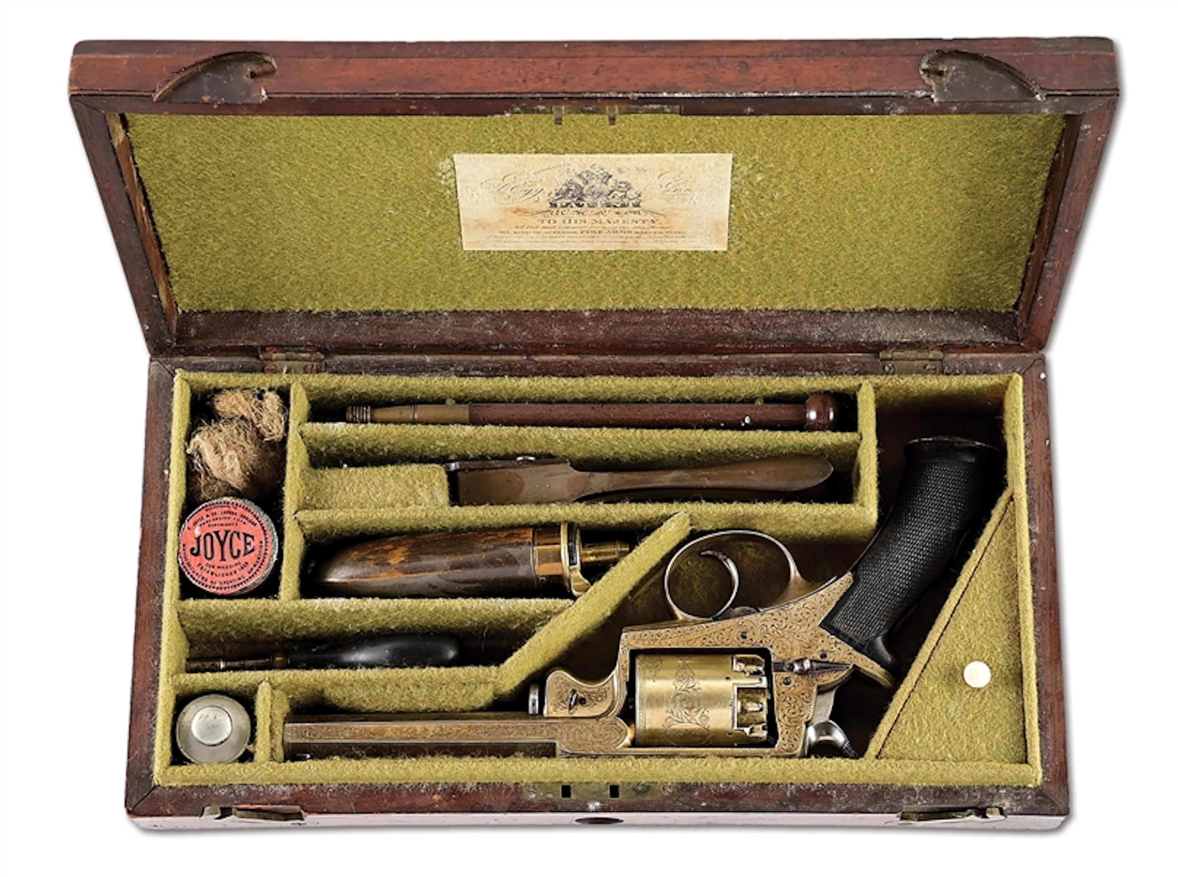 (A) BRITISH RETAILER CASED, GOLD WASH AND ENGRAVED ADAMS BEAUMONT