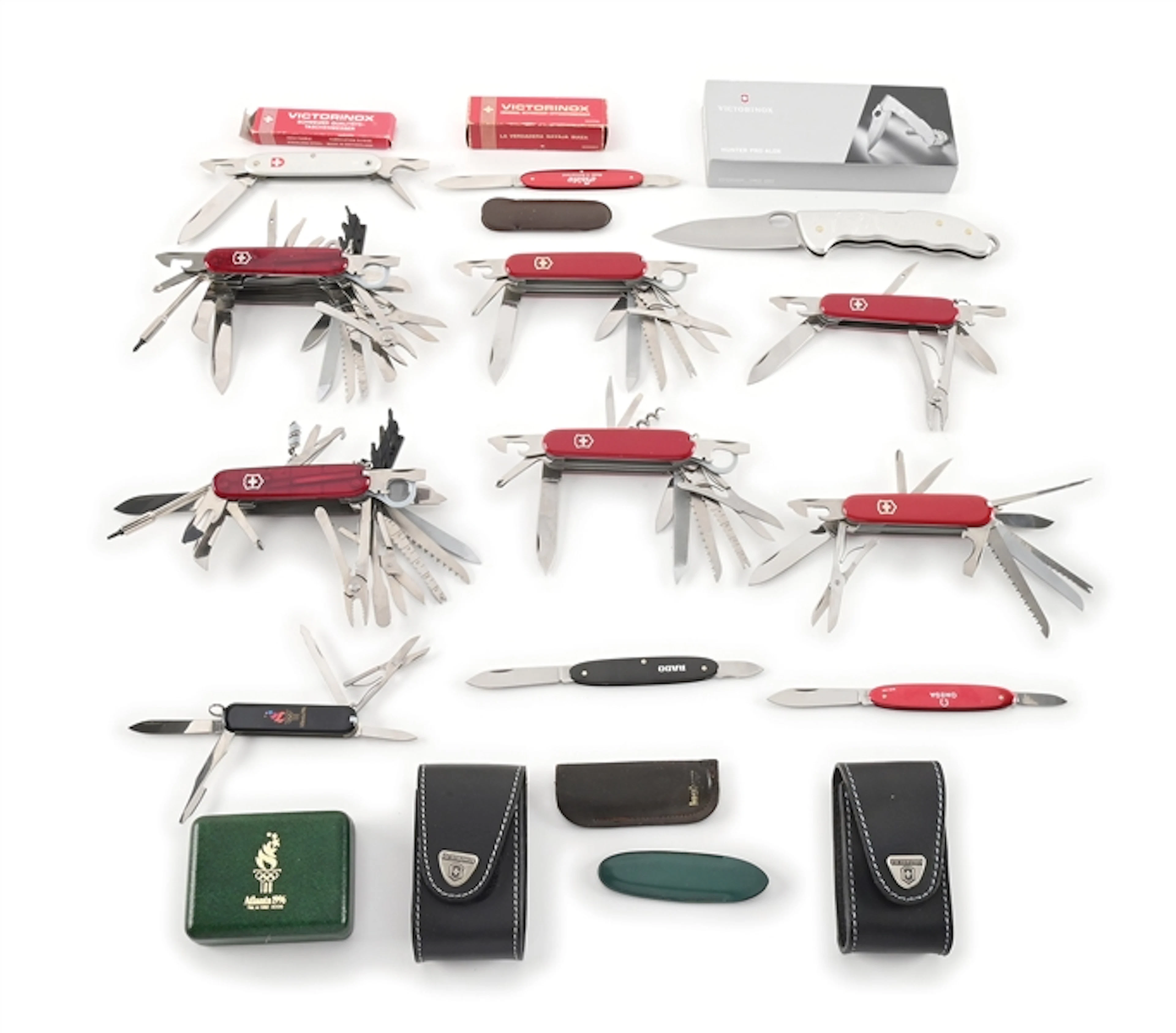 LOT OF 12: VICTORINOX SWISS ARMY KNIVES.