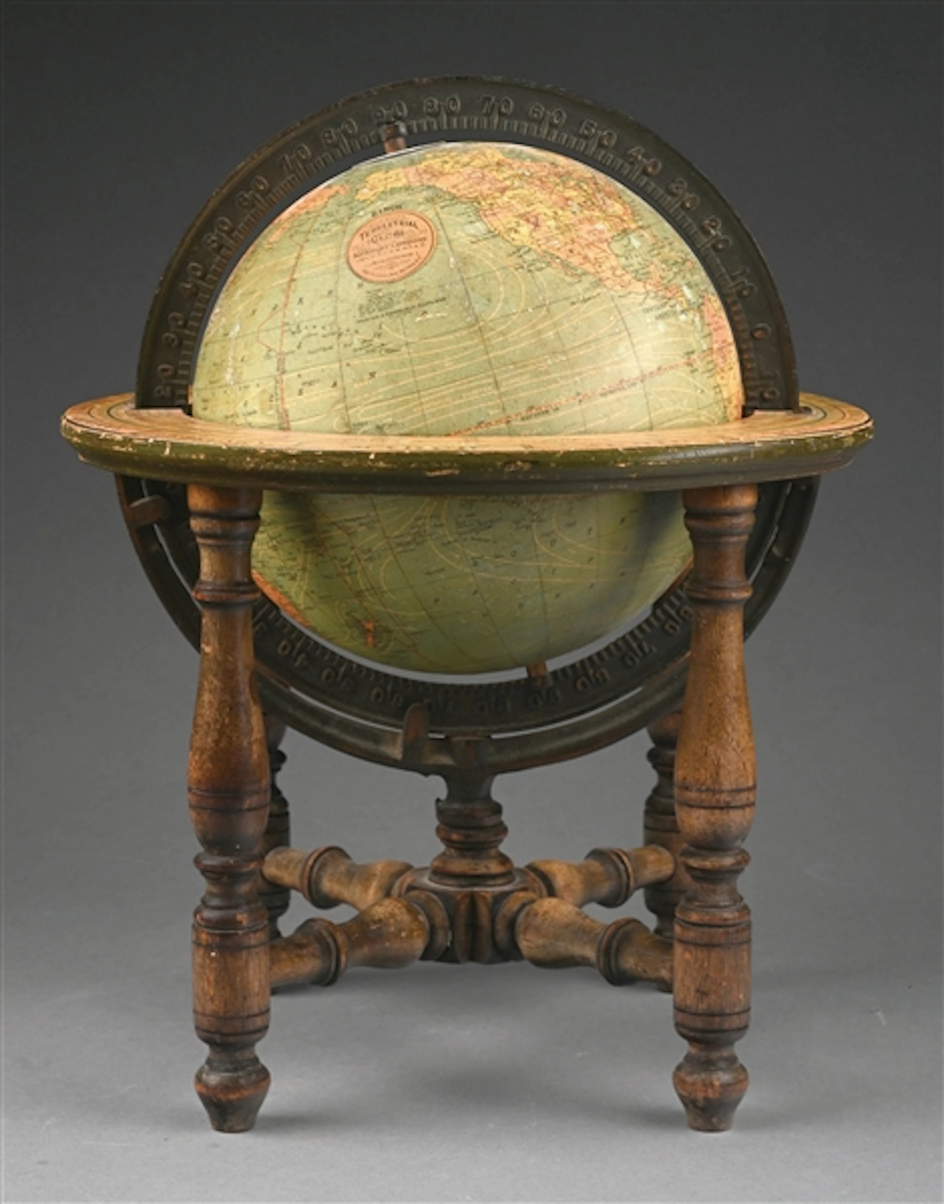 KITTINGER COMPANY TERRESTRIAL TABLE GLOBE