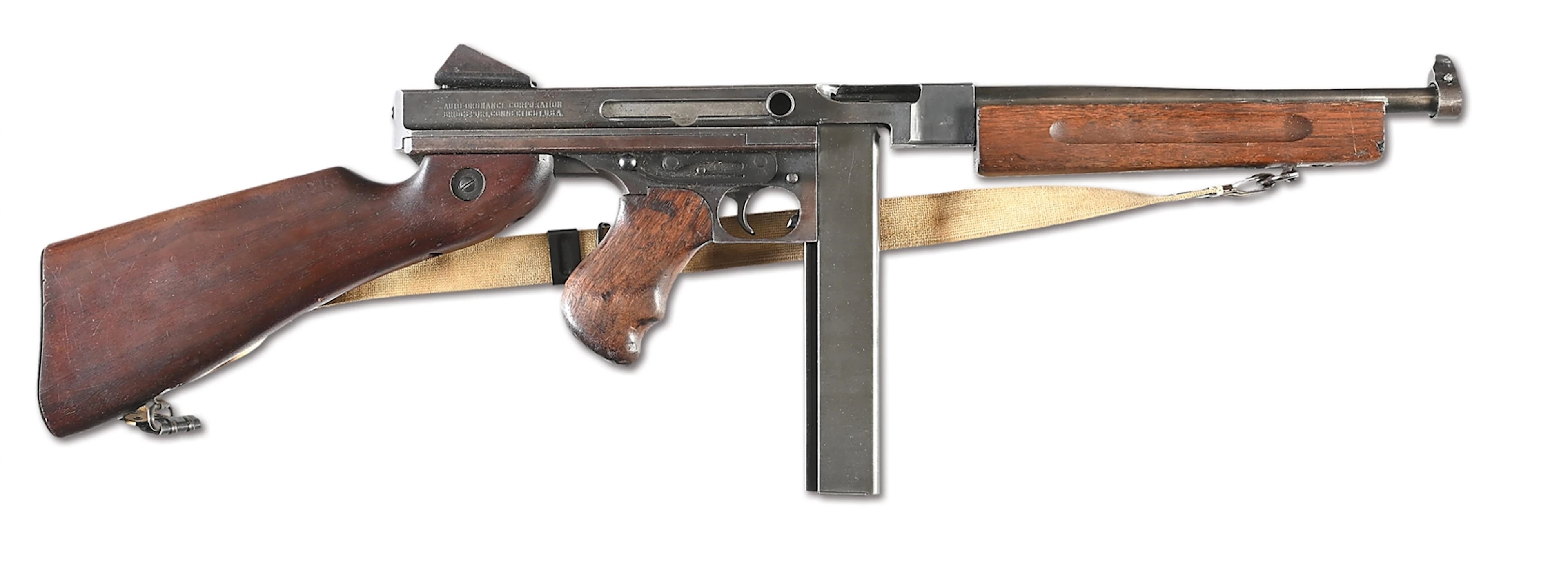 (N) MATCHING SAVAGE M1 THOMPSON MACHINE GUN WITH ORIGINAL HAMMER-FIRED