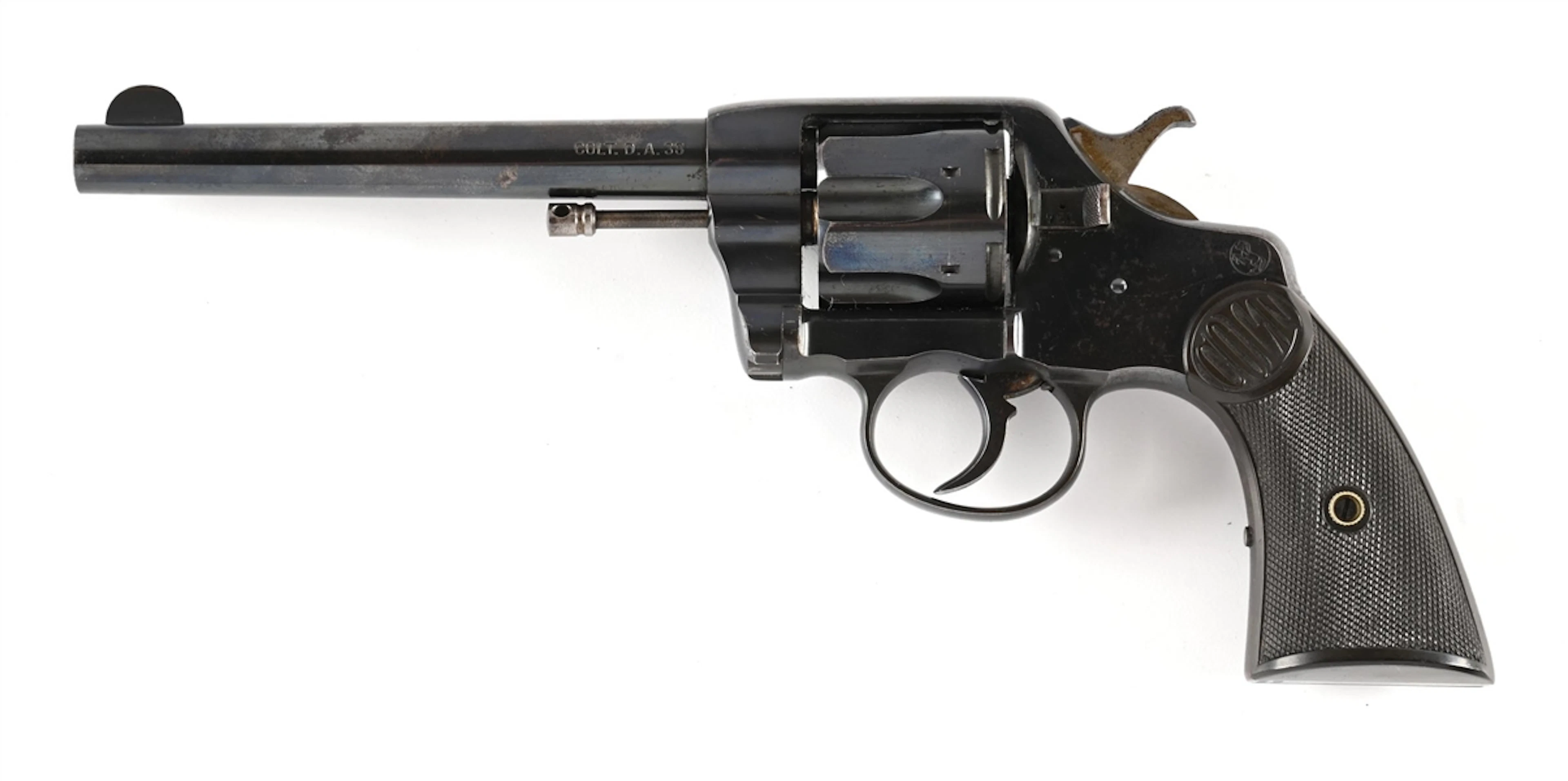 (C) COMMERCIAL COLT NEW MODEL ARMY NAVY DA 38 DOUBLE ACTION REVOLVER.