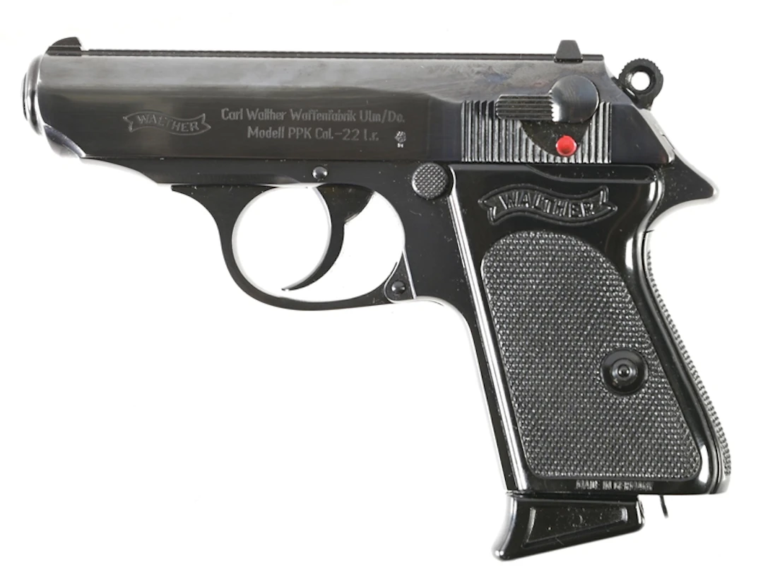 (C) INTERARMS GERMAN WALTHER PPK .22 SEMI-AUTOMATIC PISTOL WITH BOX.