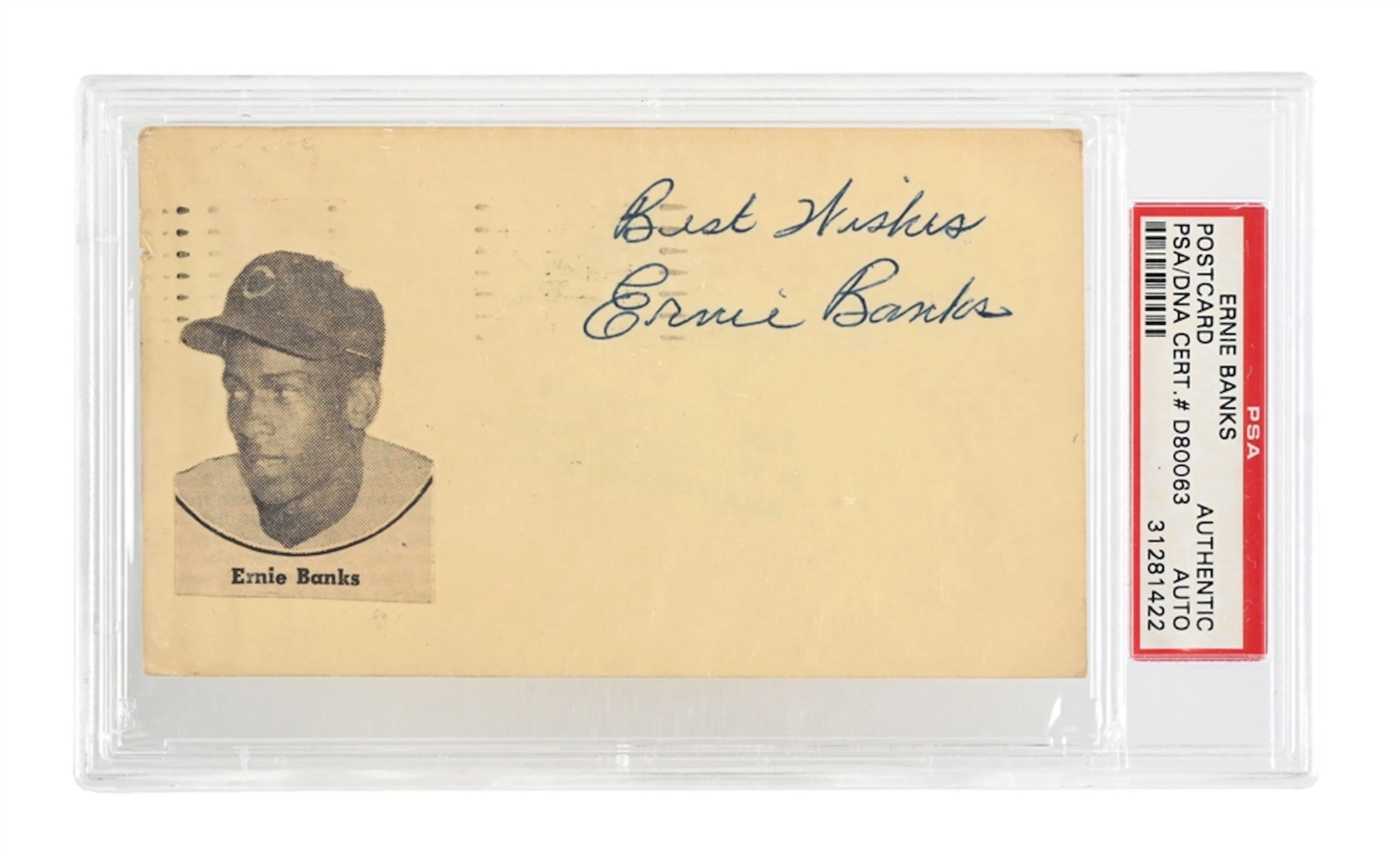 1954 ERNIE BANKS SIGNED GPC PSA/DNA AUTHENTICATED