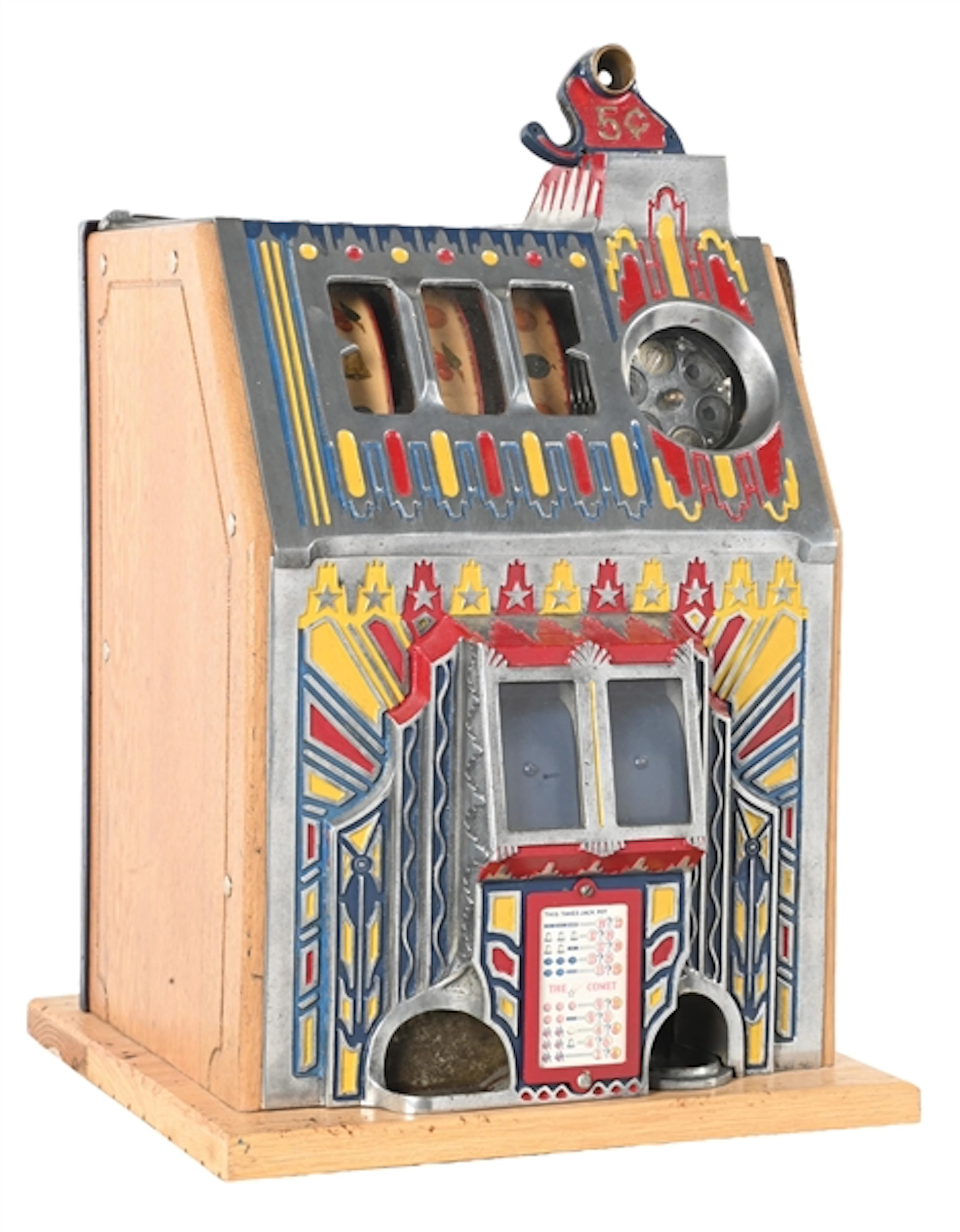 5¢ PACE MFG. CO. FANCY FRONT COMET SLOT MACHINE