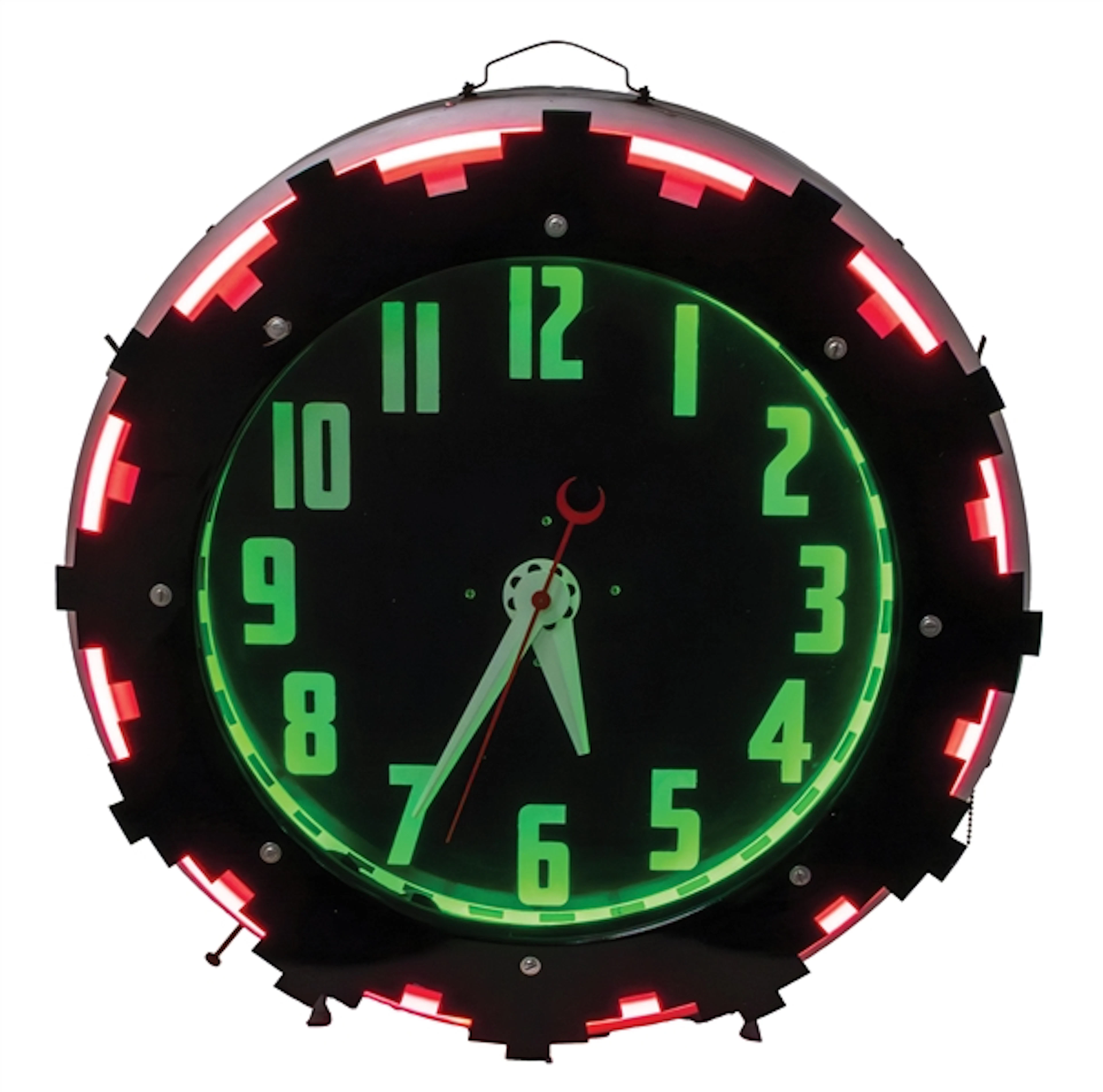 TWO-COLOR AZTEC NEON CLOCK