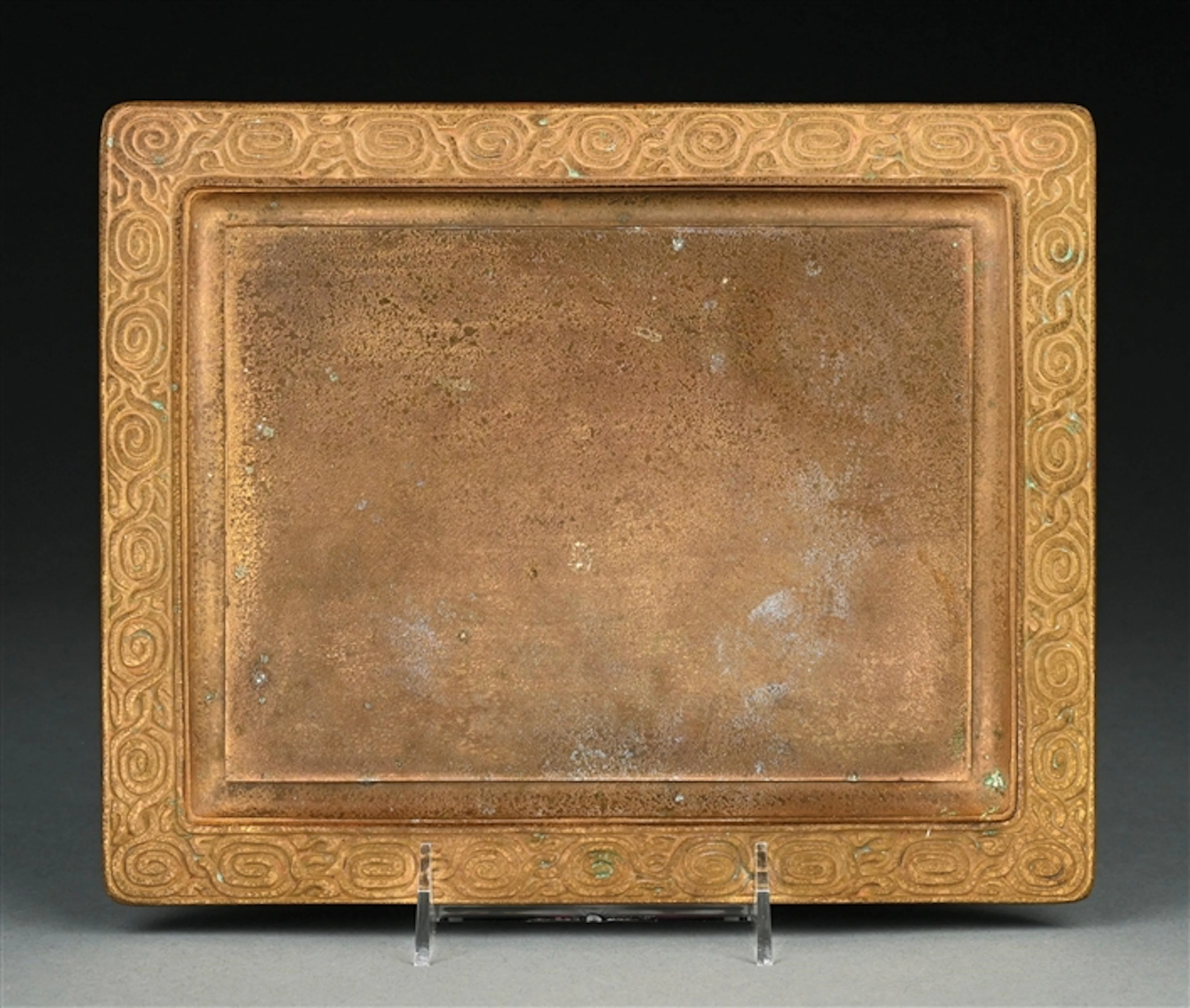 TIFFANY STUDIOS BRONZE TRAY