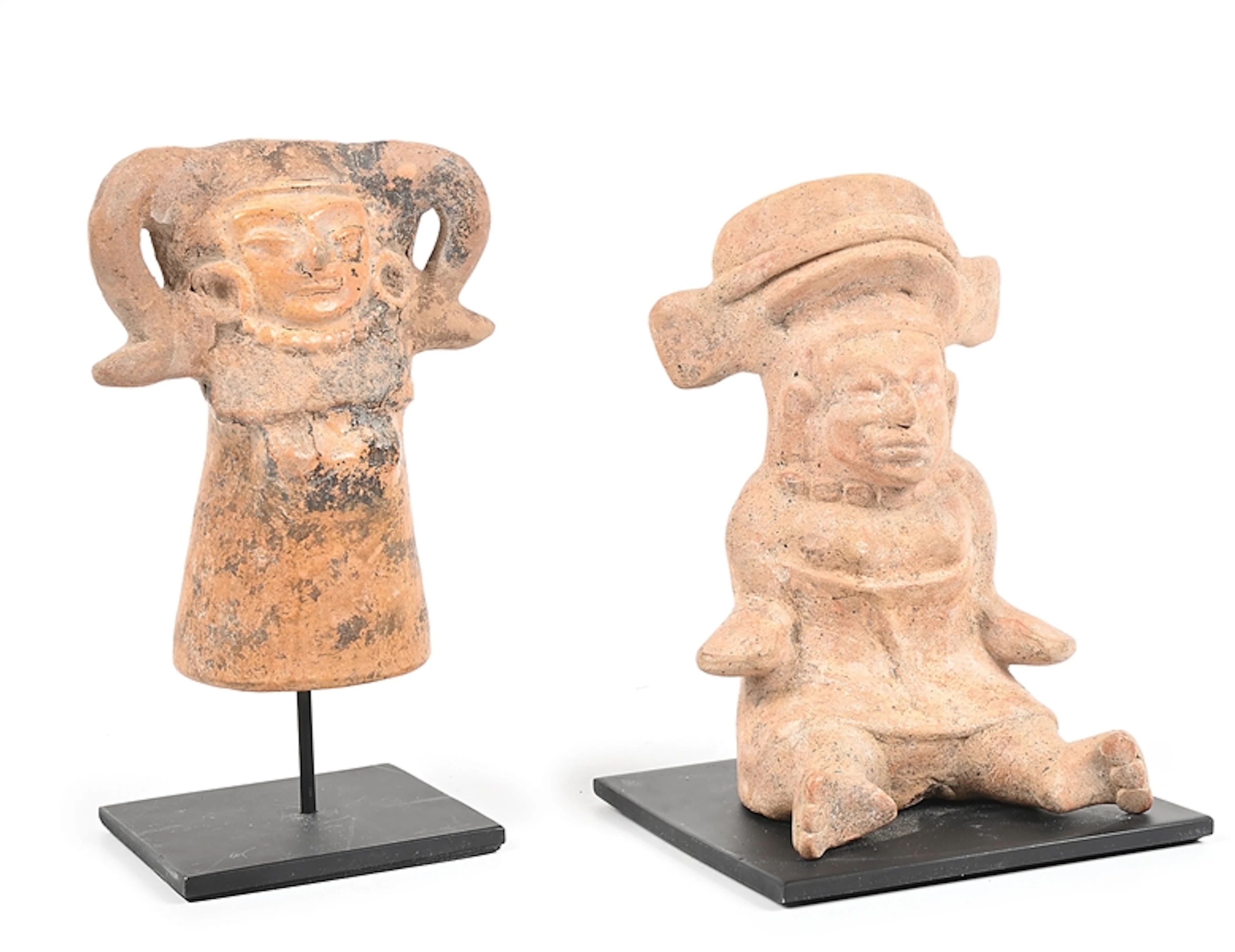 LOT OF 2: MAYA POTTERY FIGURES
