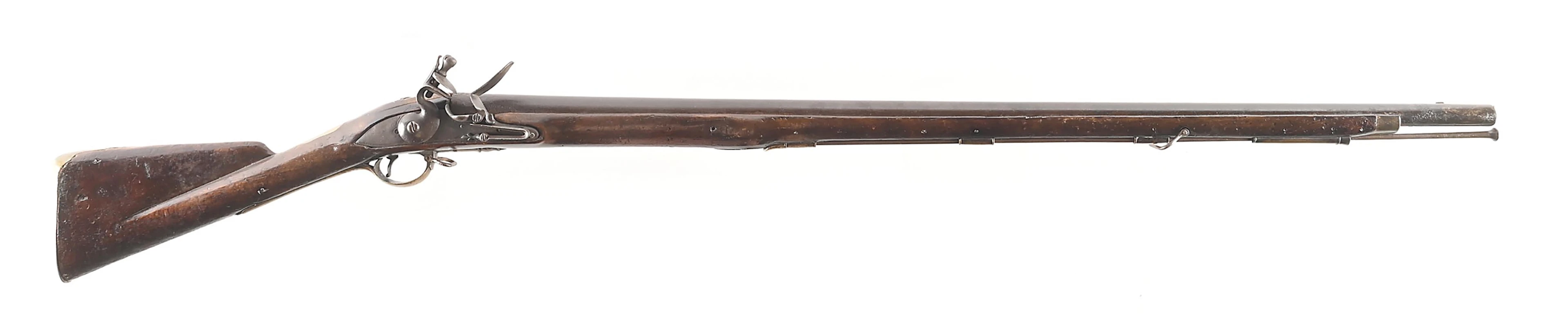 (A) SHORT LAND PATTERN 1769 BROWN BESS FLINTLOCK MUSKET MARKED TO