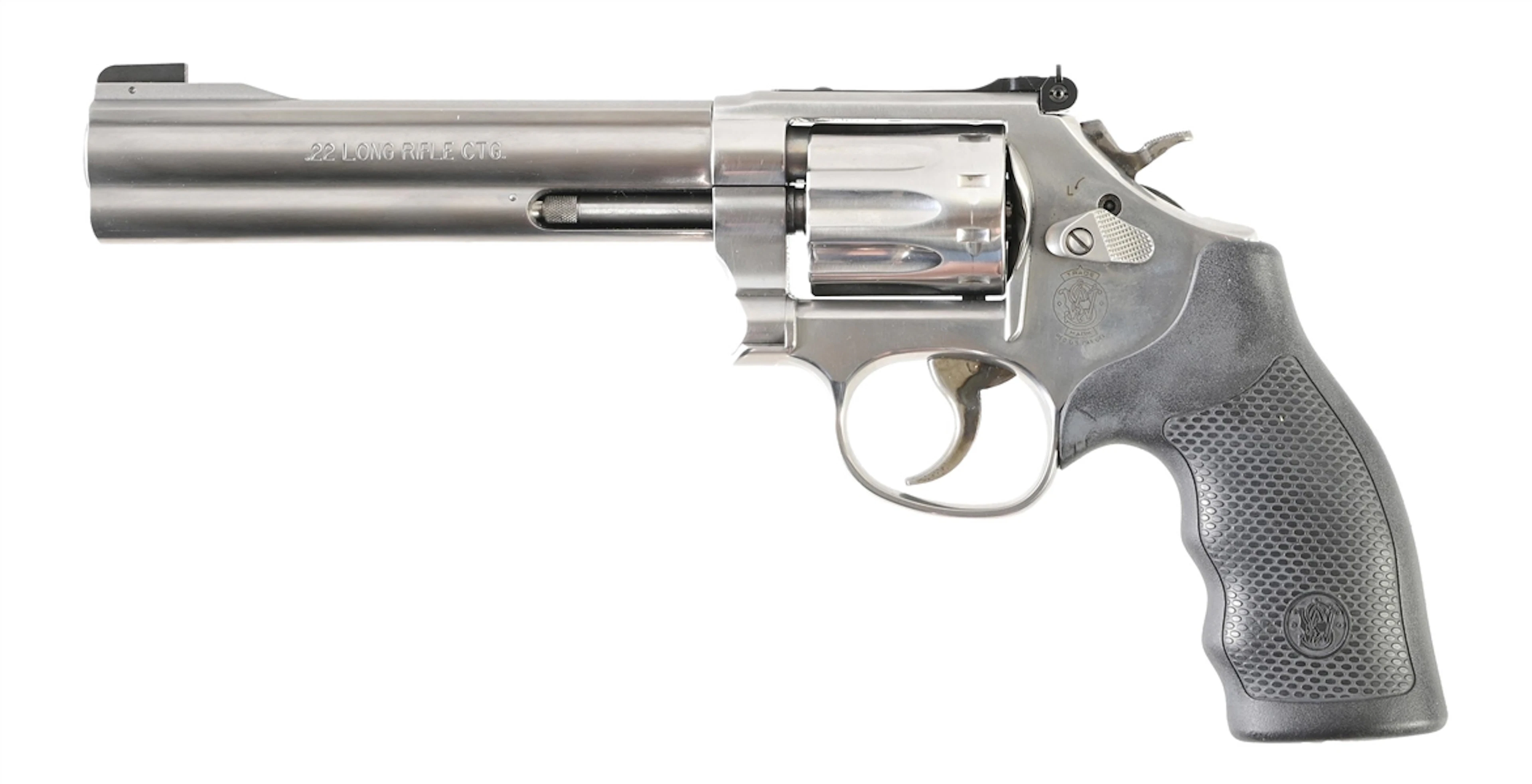 (M) SMITH & WESSON 617-6 .22 LR DOUBLE ACTION REVOLVER WITH CASE.