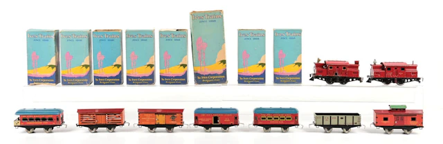 PRE-WAR IVES O-GA. NO. 30 ELECTRIC LOCOMOTIVE PASSENGER SET & NO.