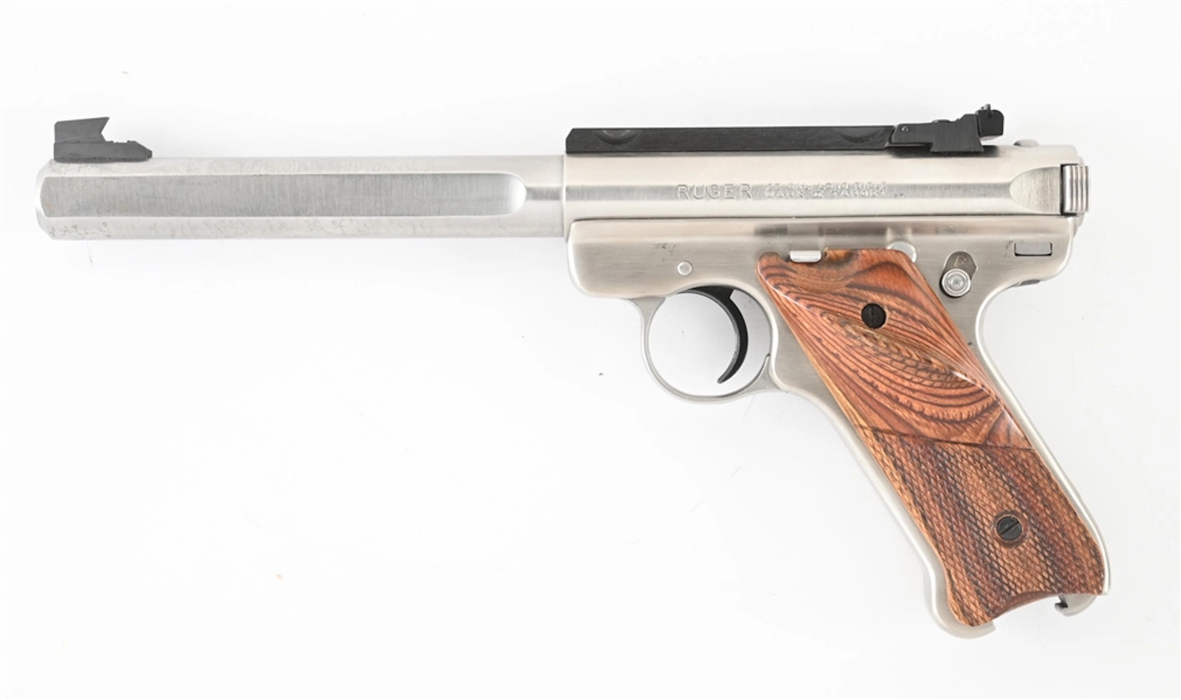 (M) SLAB SIDE RUGER MARK II SEMI-AUTOMATIC TARGET PISTOL