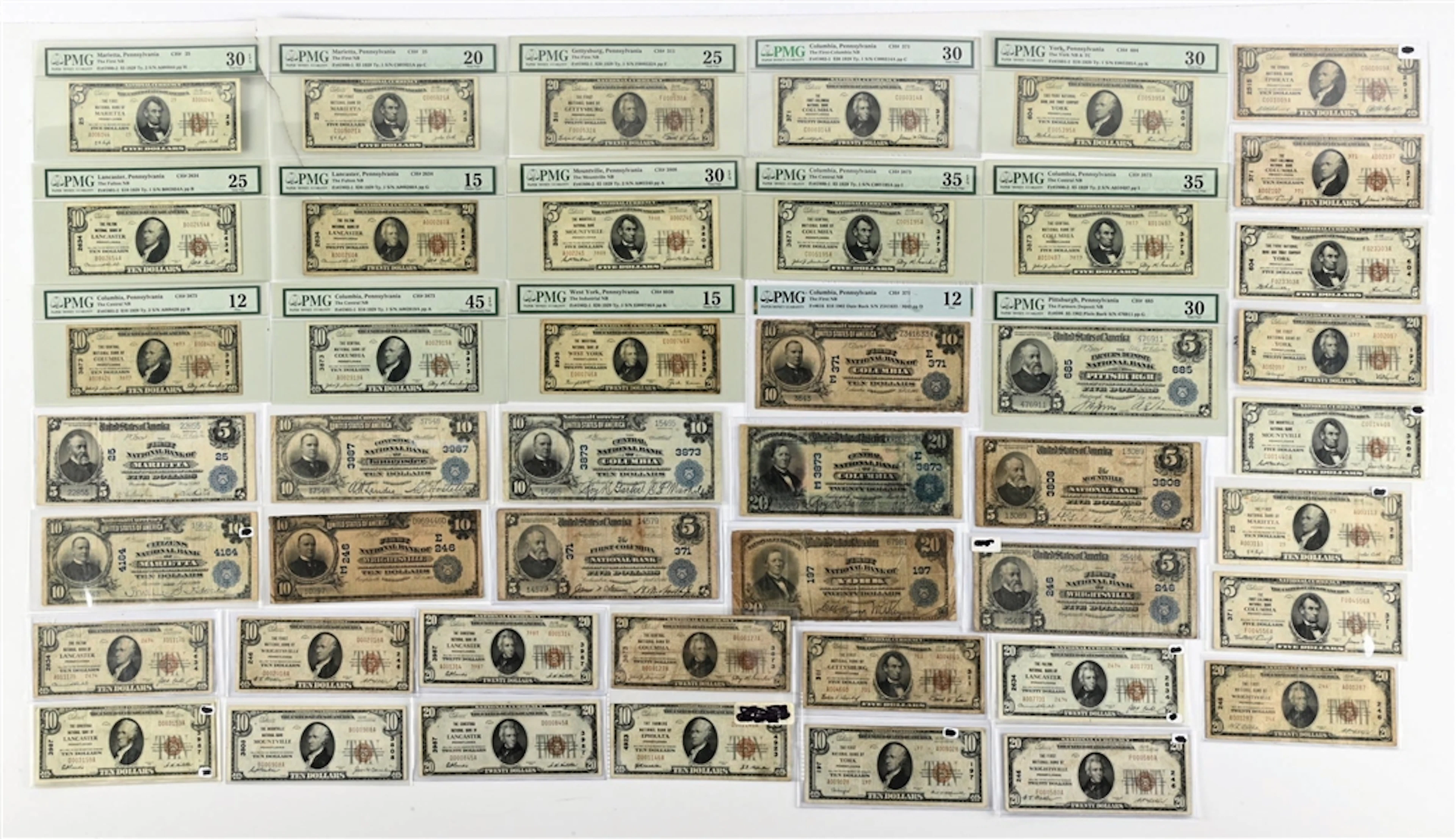 45 NATIONAL NOTES GRADED VG-XF