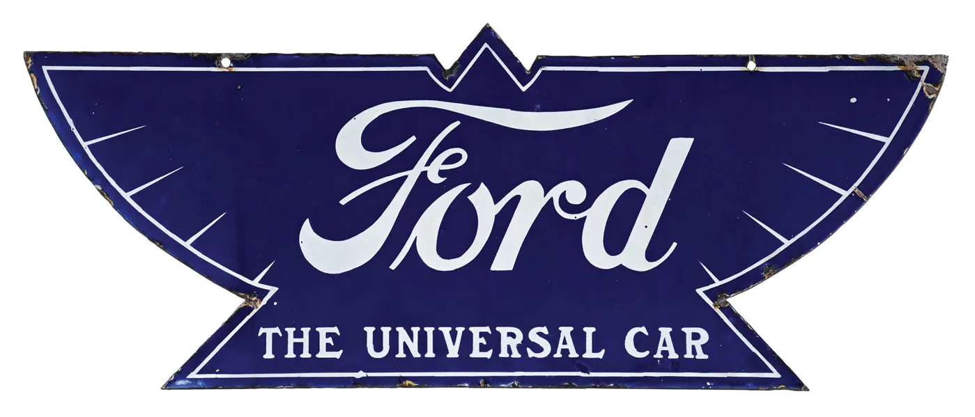 RARE FORD THE UNIVERSAL CAR PORCELAIN SIGN