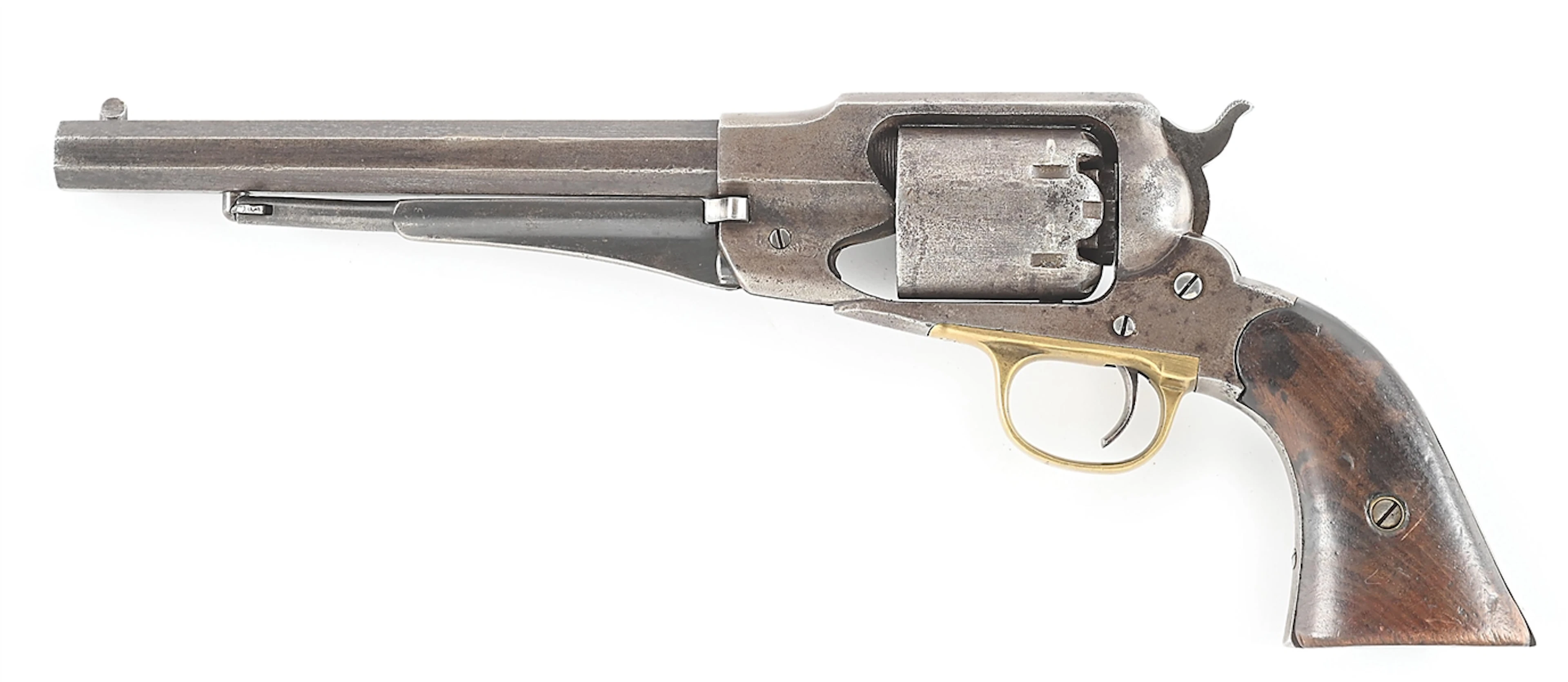 (A) REMINGTON NEW MODEL ARMY PERCUSSION REVOLVER.