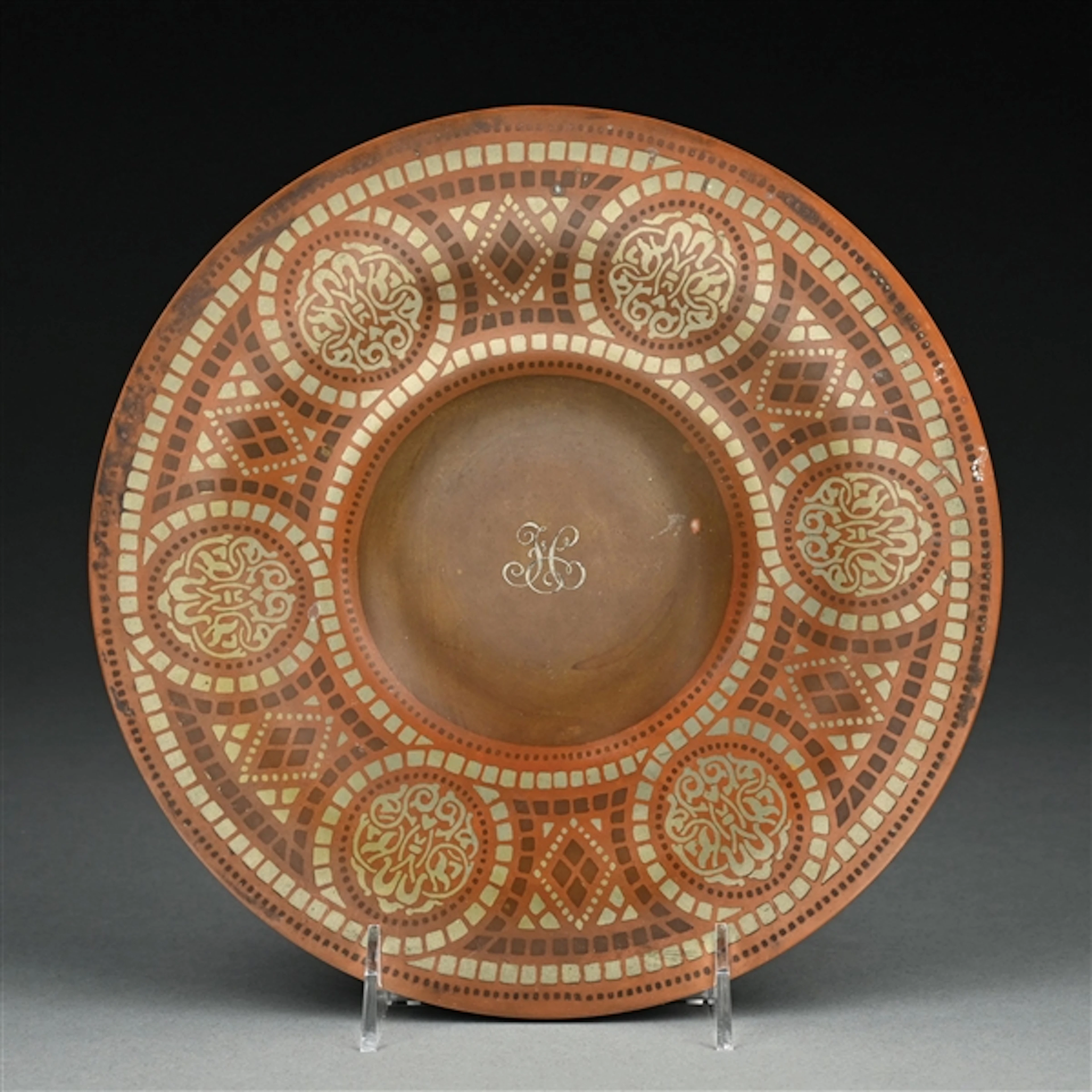TIFFANY & CO. MIXED METAL INLAID COPPER BOWL