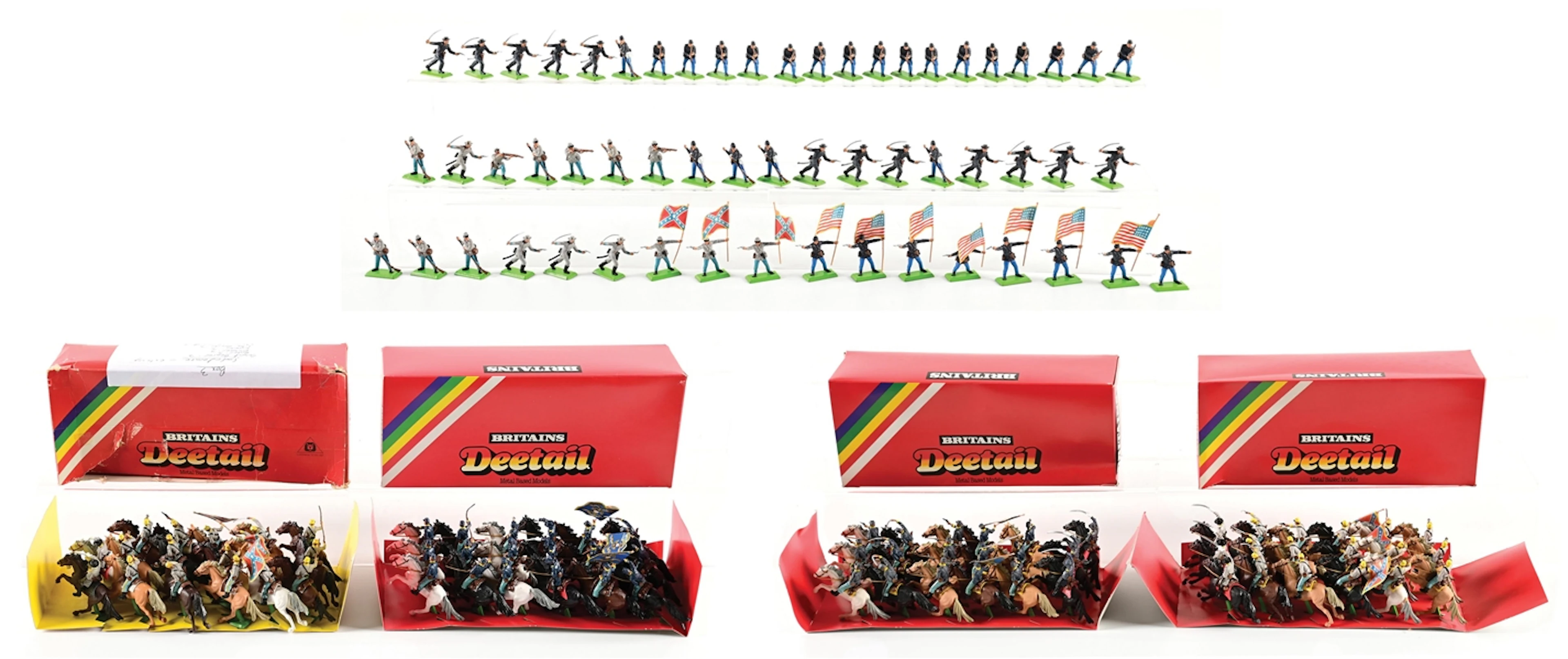 LOT OF 5: W. BRITAINS DEETAIL CIVIL WAR COUNTER PACK ASSORTMENT