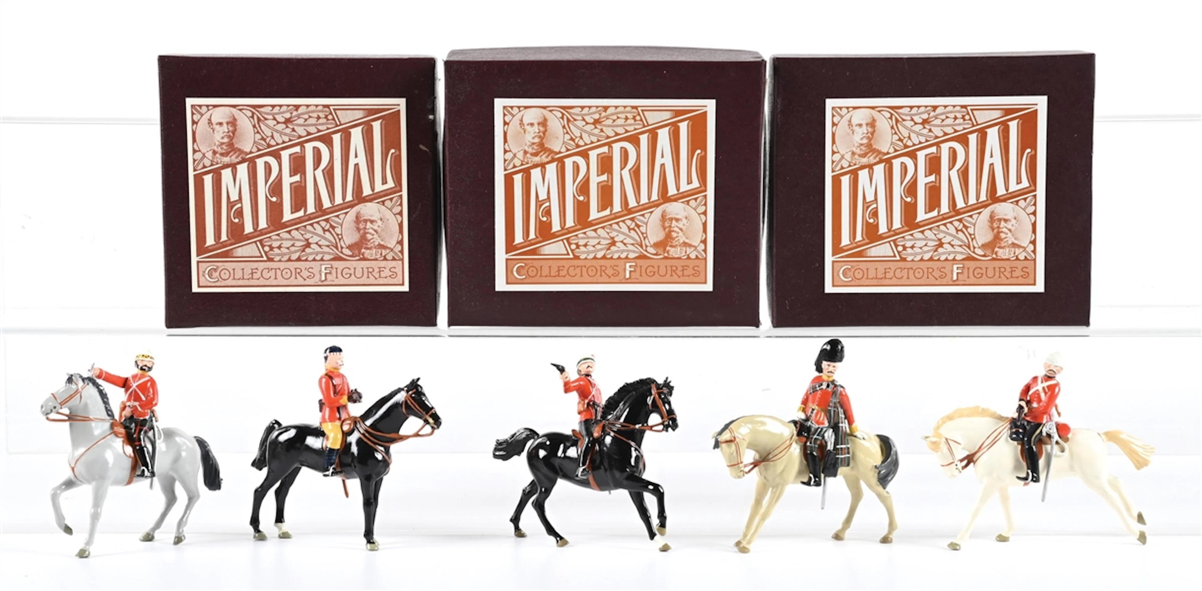 LOT OF 5: IMPERIAL PRODUCTIONS TOY SOLDIER OFFICER FIGURES IN BOXES