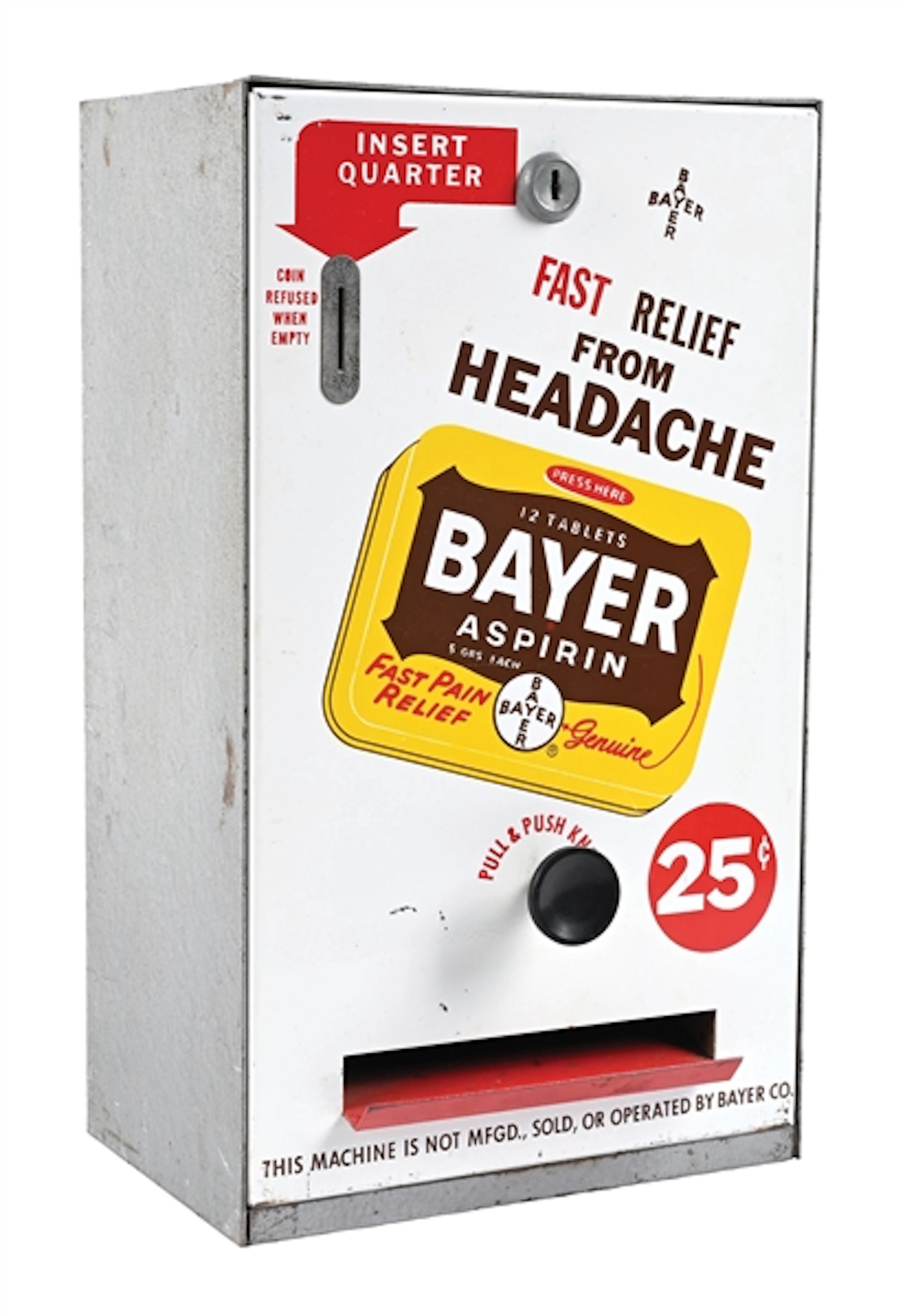 BAYER ASPIRIN 25¢ VENDING MACHINE
