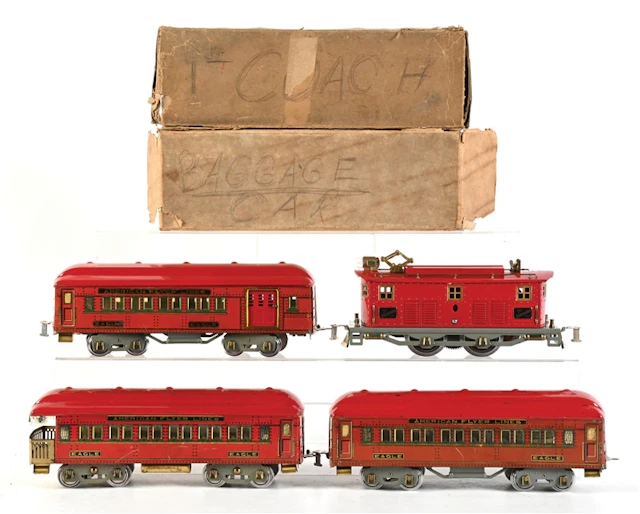 SET OF 4: AMERICAN FLYER STANDARD GAUGE EAGLE PASSENGER SET