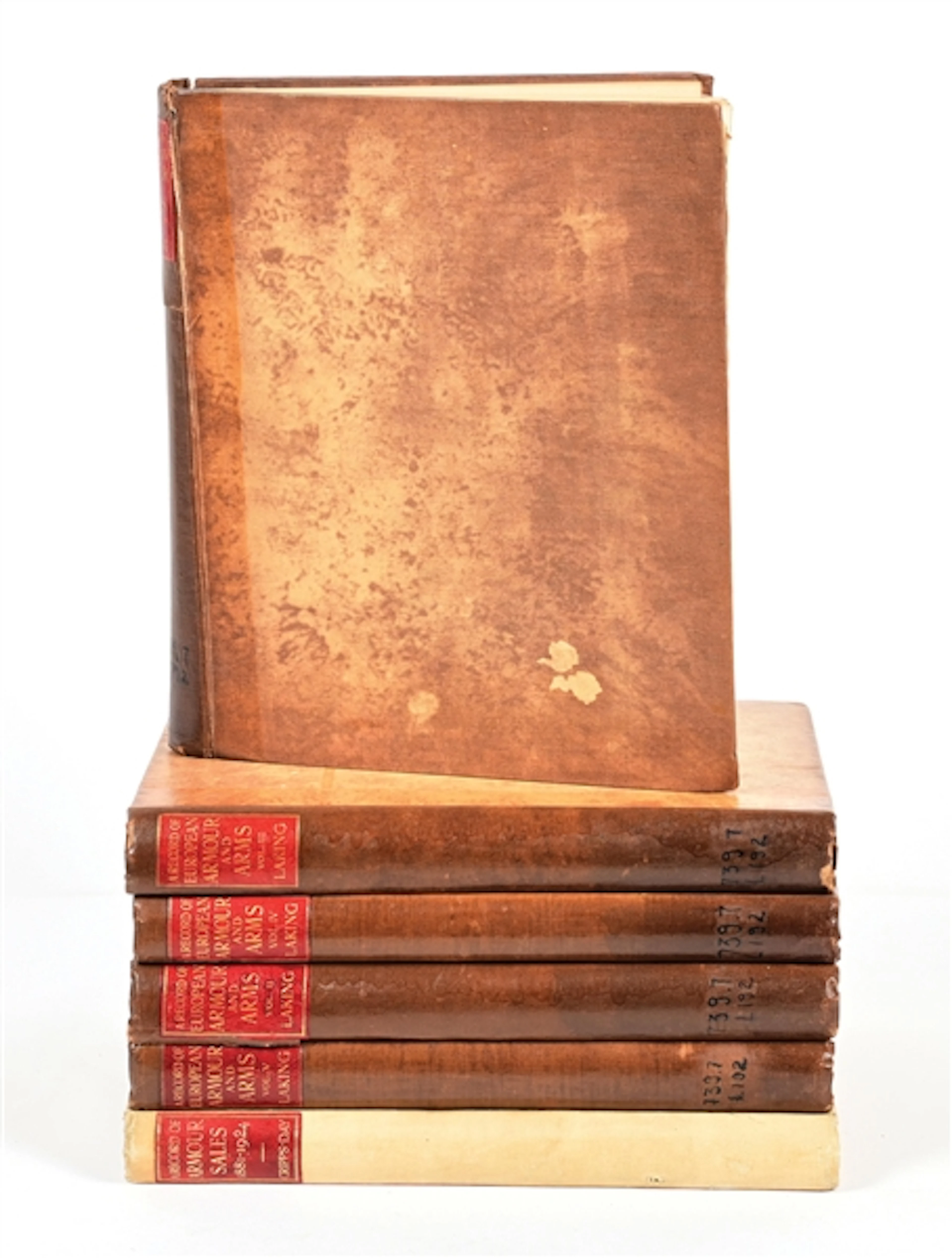 LOT OF 6: A RECORD OF EUROPEAN ARMOUR AND ARMS VOLUMES I-V BY LAKING