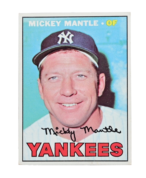 1967 TOPPS MICKEY MANTLE CARD