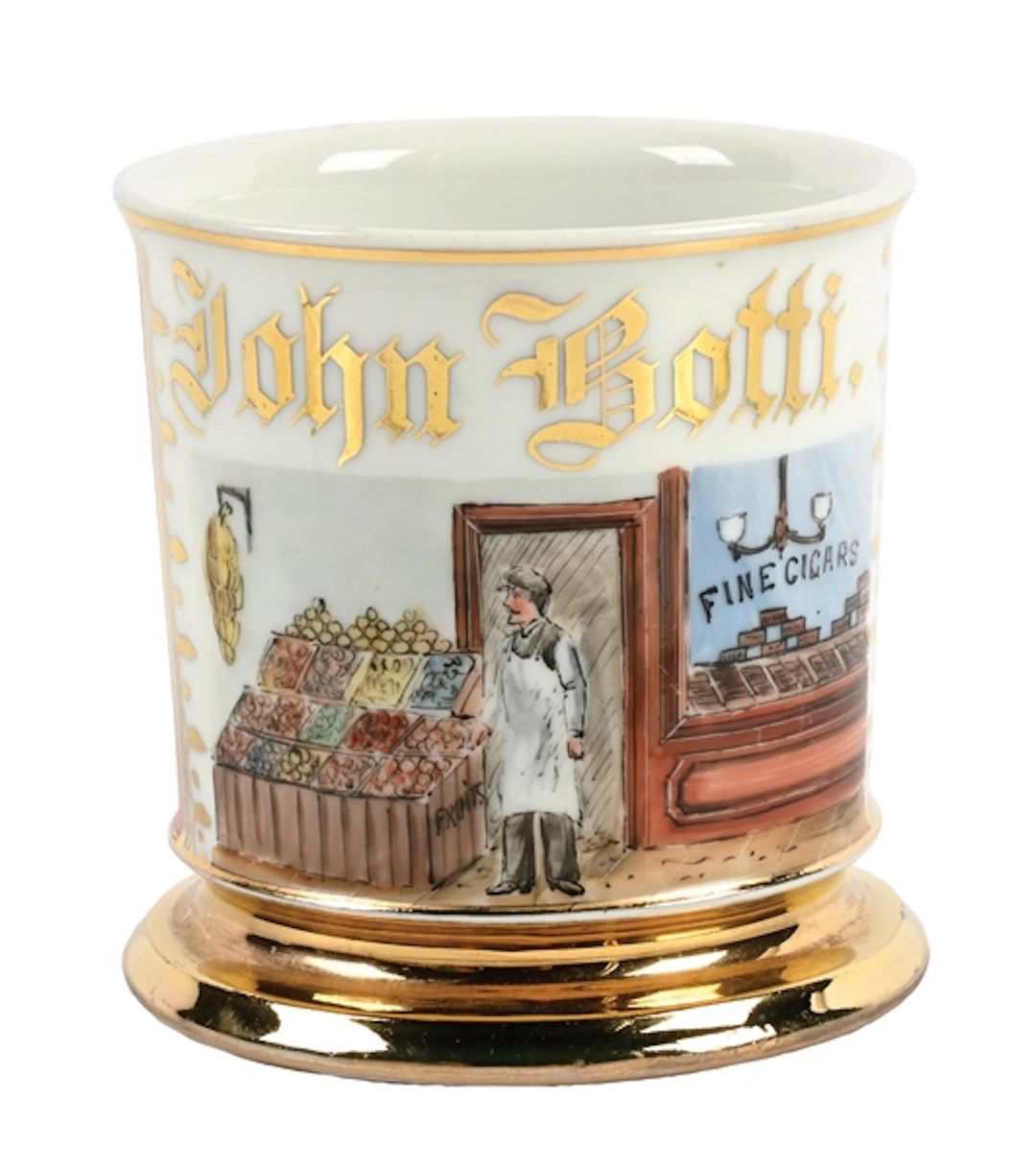 STORE OWNER'S SHAVING MUG